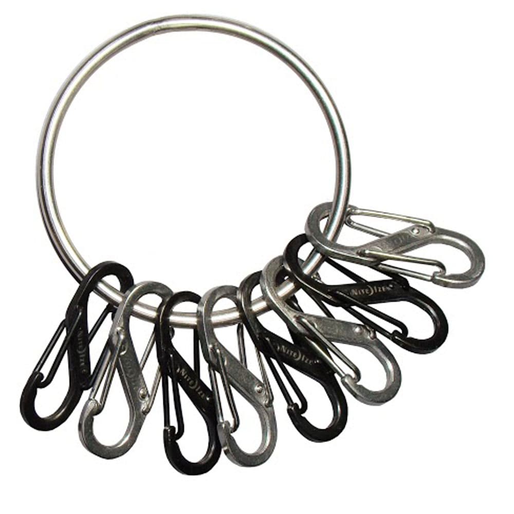 NITE IZE BigRing Schl&uuml;ssel Ring Bund Anh&auml;nger Karabiner Schnapp Haken Organizer - Bild 1