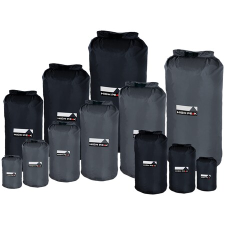 HIGH PEAK Dry Bag Camping Packsack Roll Sack Pack Beutel Wasserdicht 1-26  Liter Farbe: schwarz, Größe: 1 Liter online kaufen bei Netto
