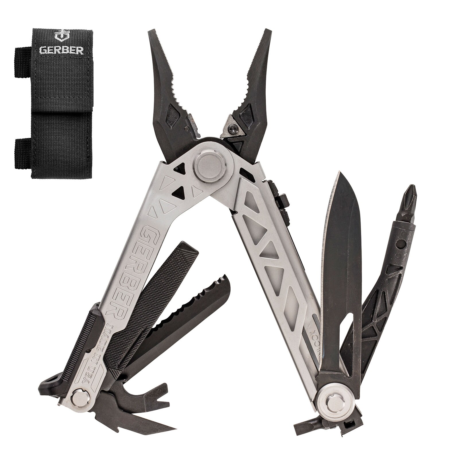 GERBER Multitool Center Drive Schraubendreher Tool Wechselbit Etui 7 Funktionen - Bild 1