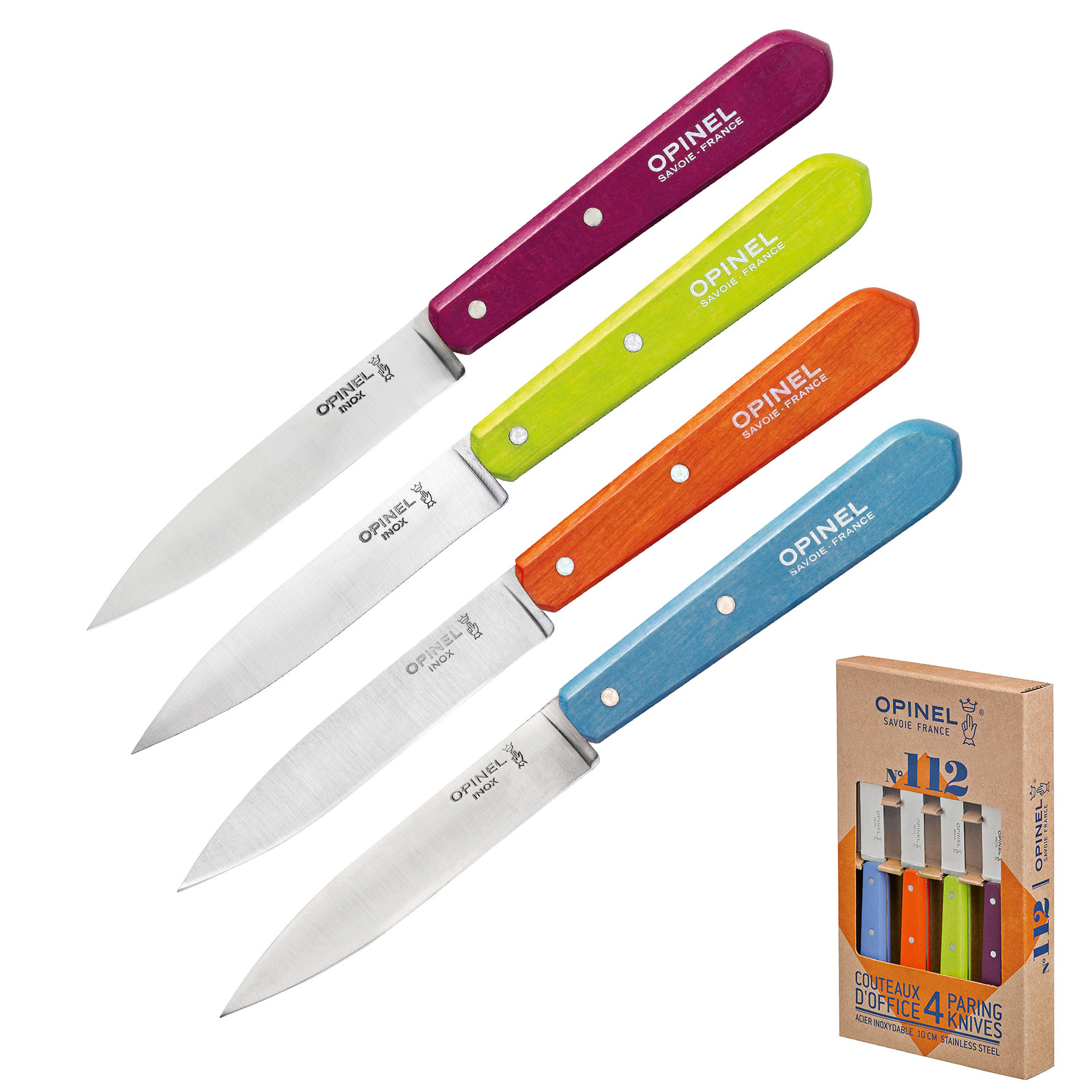 OPINEL K&uuml;chenmesser Set Sweet Pop 112 - Obstmesser Gem&uuml;semesser Sch&auml;lmesser Holz - Bild 1