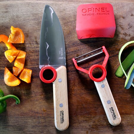 OPINEL Kinder Messer Set Le Petit Chef 3tlg Kochmesser Sparschäler
