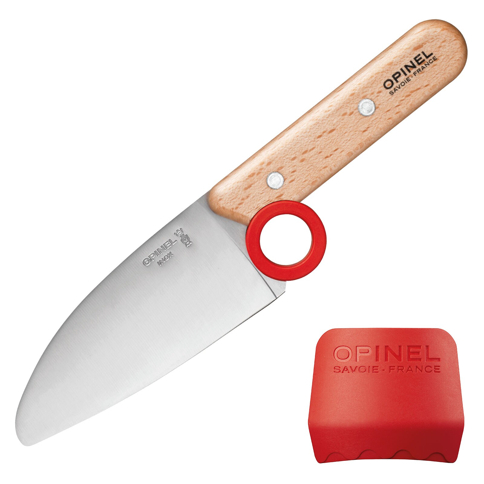 OPINEL Kinder Messer Set Le Petit Chef 2tlg – Kochmesser Küche Fingerschutz Holz | 03123840017445