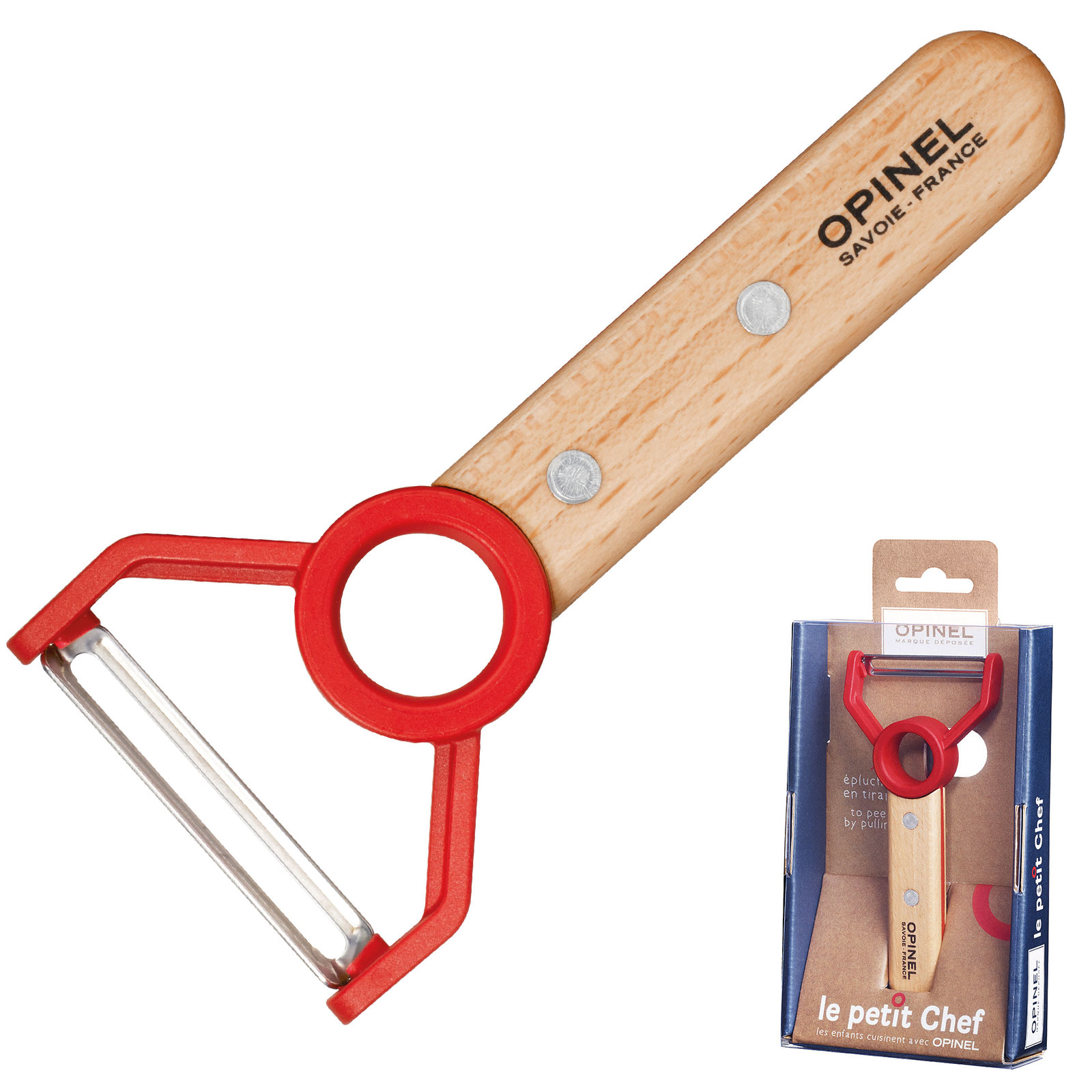 OPINEL Kinder Sparsch&auml;ler - Fingerschutz Gem&uuml;se Kartoffel Sch&auml;ler K&uuml;chenmesser - Bild 1