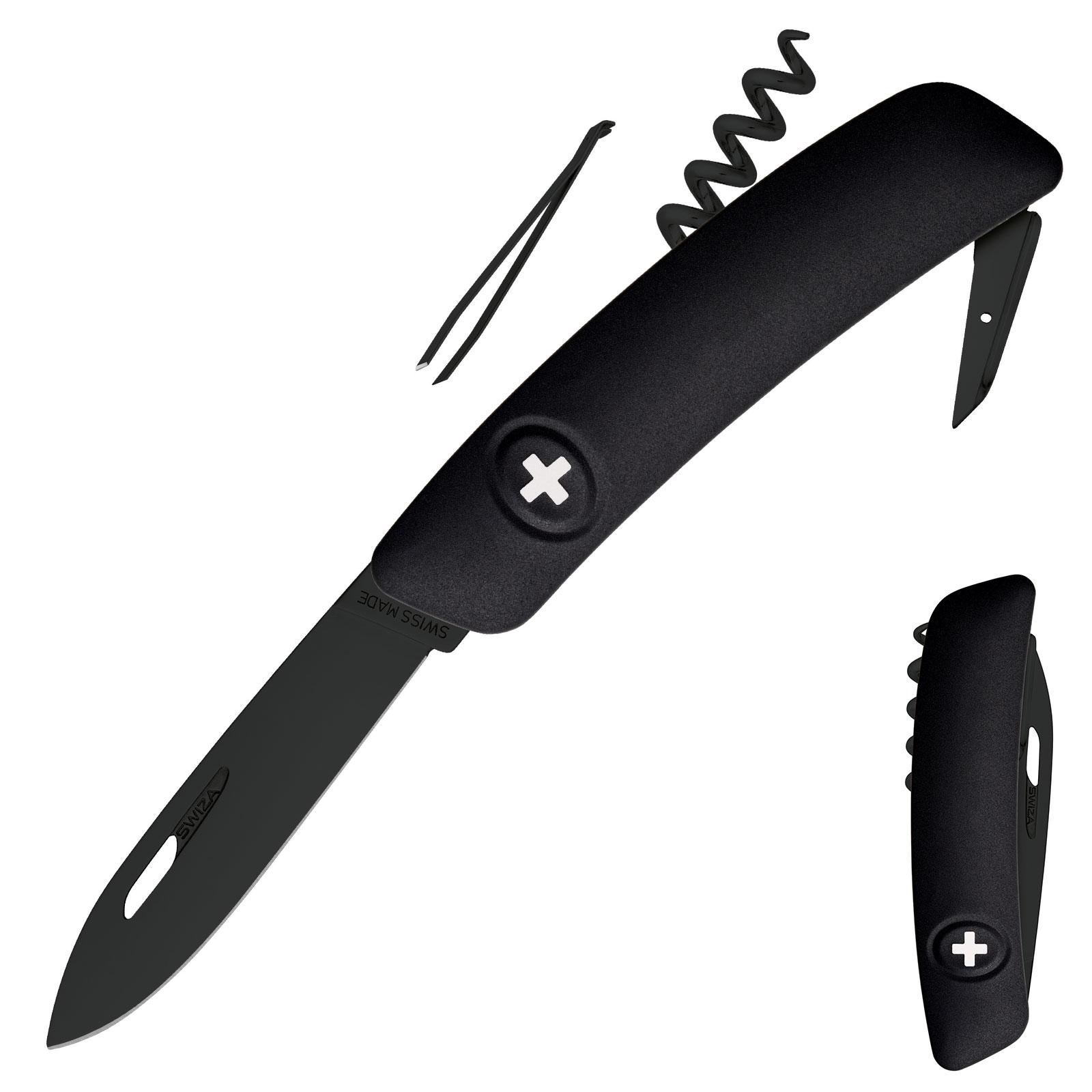 SWIZA Schweizer Messer D01 AllBlack - Taschenmesser Klappmesser 6 Funktionen - Bild 1