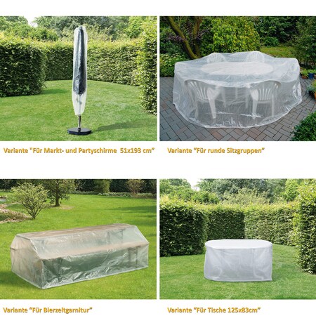 Tovbmup Gartenmöbel-Schutzhülle Plane wasserdicht transparent Mit öSen, abdeckplane gartenmöbel,für den