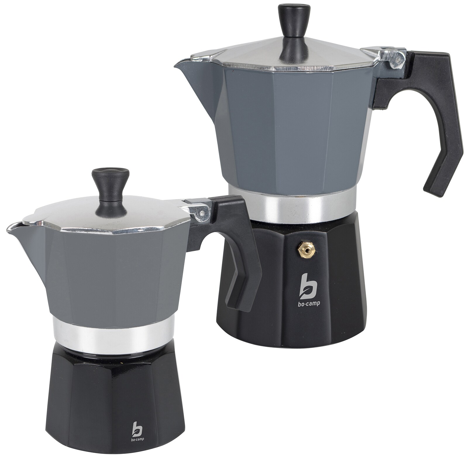 BO-CAMP Espressokocher Percolator - Kaffee Kocher Espresso Kanne Alu 2-6 Tassen Variante: 3 Tassen - Bild 1