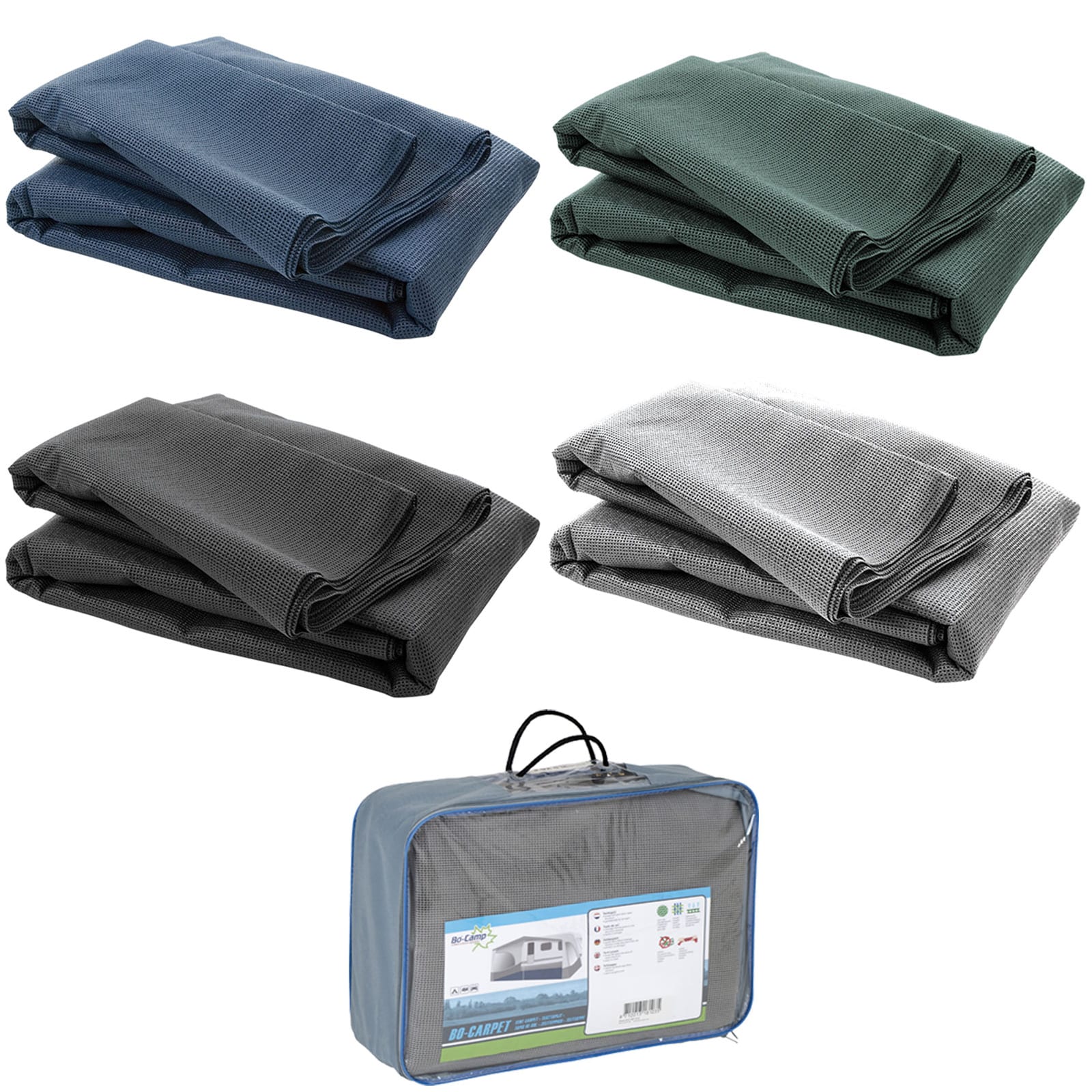 BO-CAMP Vorzelt Teppich Camping Zelt Boden Caravan Wohnwagen Balkon Outdoor 2-6m Farbe: blau, Gr&ouml;&szlig;e: 2,5 x 3,0 cm - Bild 1