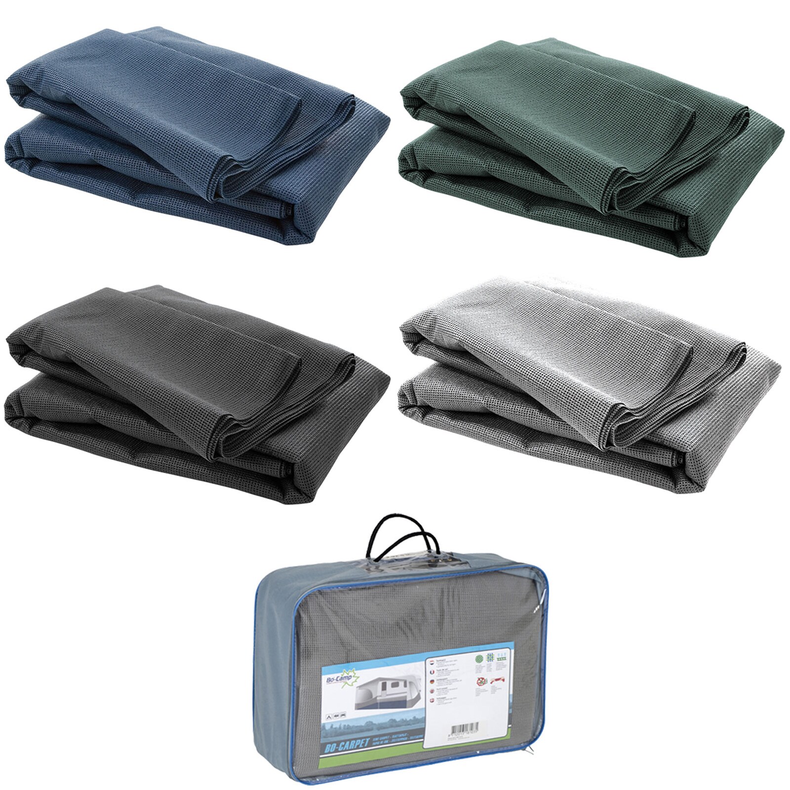 BO-CAMP Vorzelt Teppich Camping Zelt Boden Caravan Wohnwagen Balkon Outdoor 2-6m Farbe: blau, Größe: 3,0 x 6,0 cm | 08712013180564