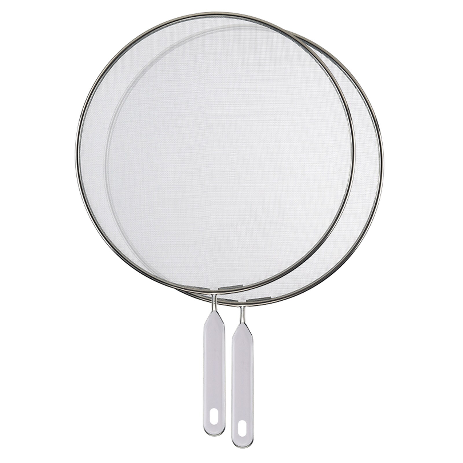 HI 2er Set Pfannen Spritzschutz Sieb Spritzschutzdeckel Fettschutz Deckel - Bild 1