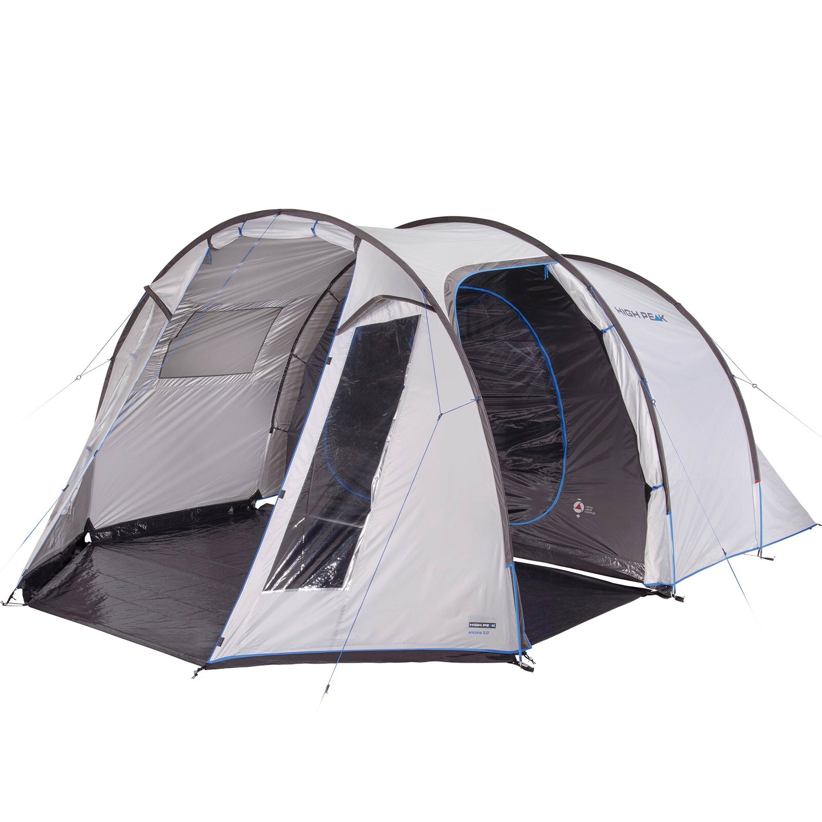 HIGH PEAK Tunnelzelt Ancona 4 Personen Camping Gruppen Zelt Familienzelt Vorraum - Bild 1