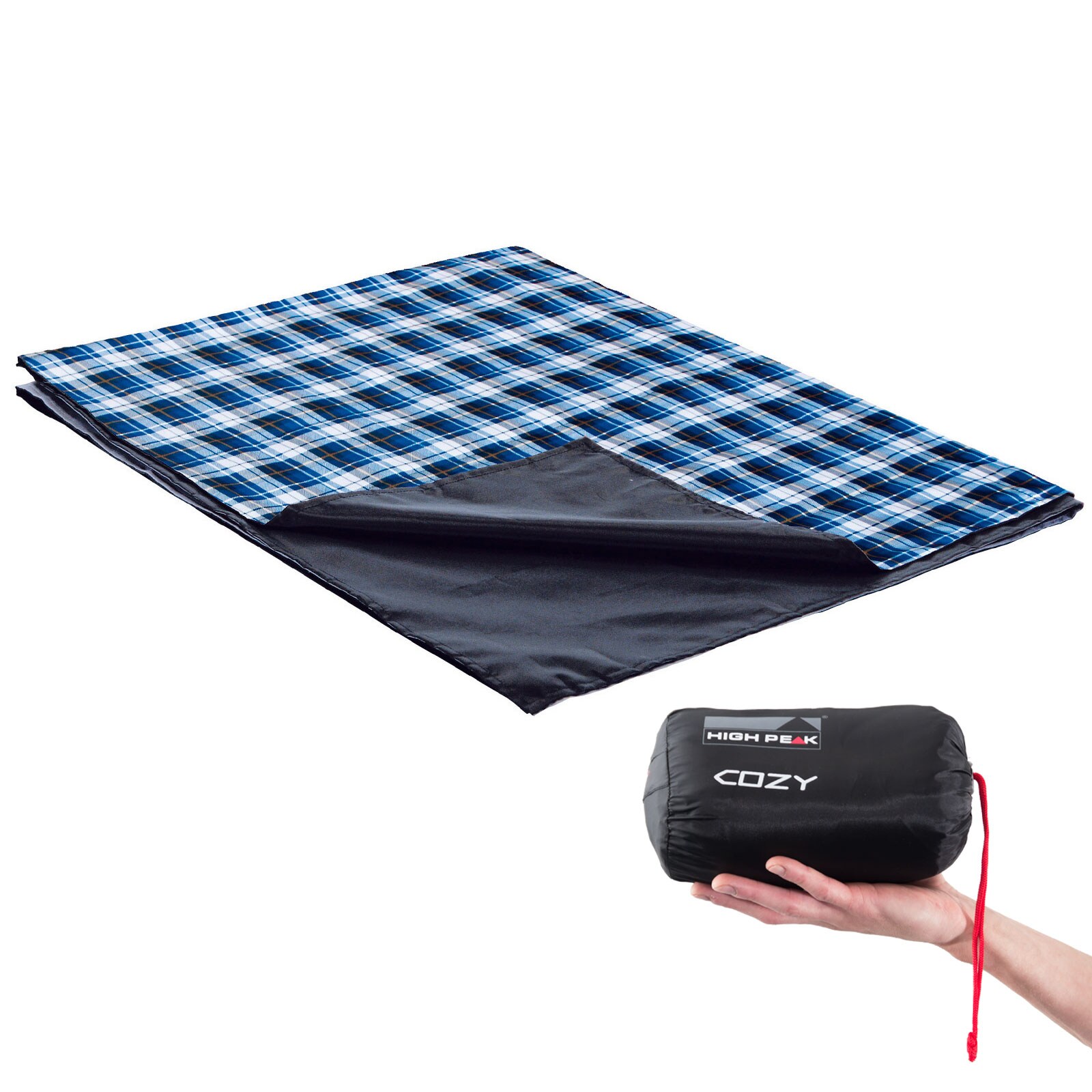 HIGH PEAK Campingdecke Cozy Picknickdecke Reisedecke Strand Decke Picknick 180cm | 04001690235372