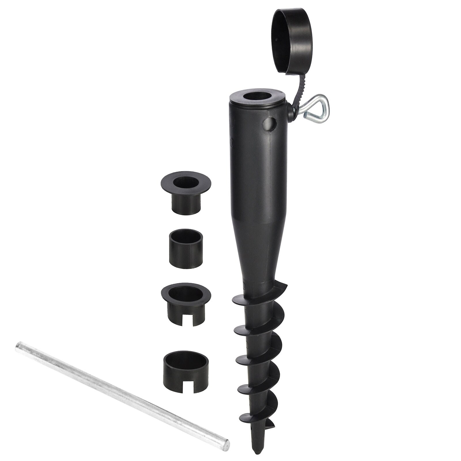 HI Bodenh&uuml;lse Bodeneinsteckh&uuml;lse Bodend&uuml;bel Erdspie&szlig; Rasendorn Sonnenschirm 40cm - Bild 1