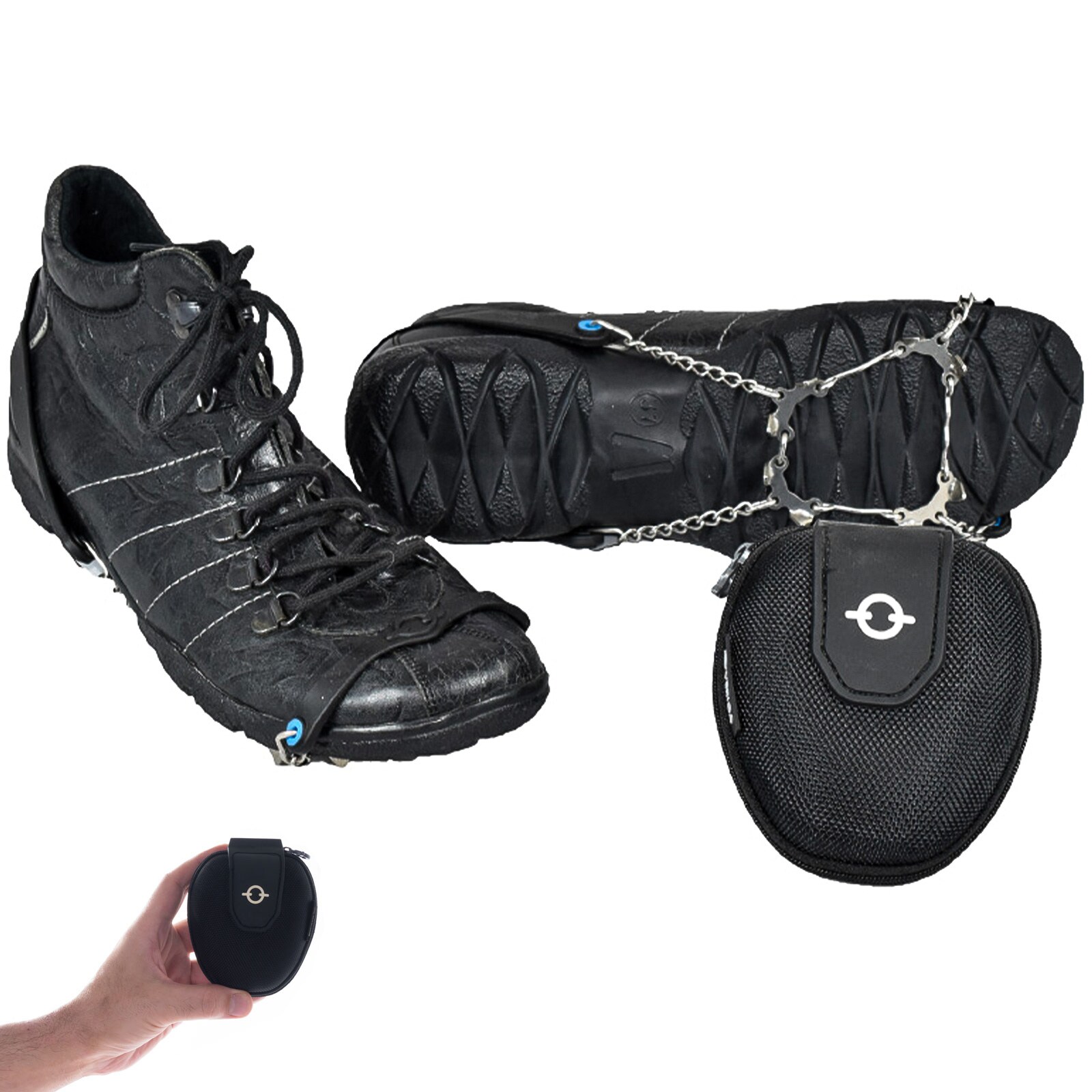 VERIGA Urban Step Steigeisen Schuhkrallen Eis Krallen Schuh Spikes Ketten 35-47 Gr&ouml;&szlig;e: M (35-41) - Bild 1