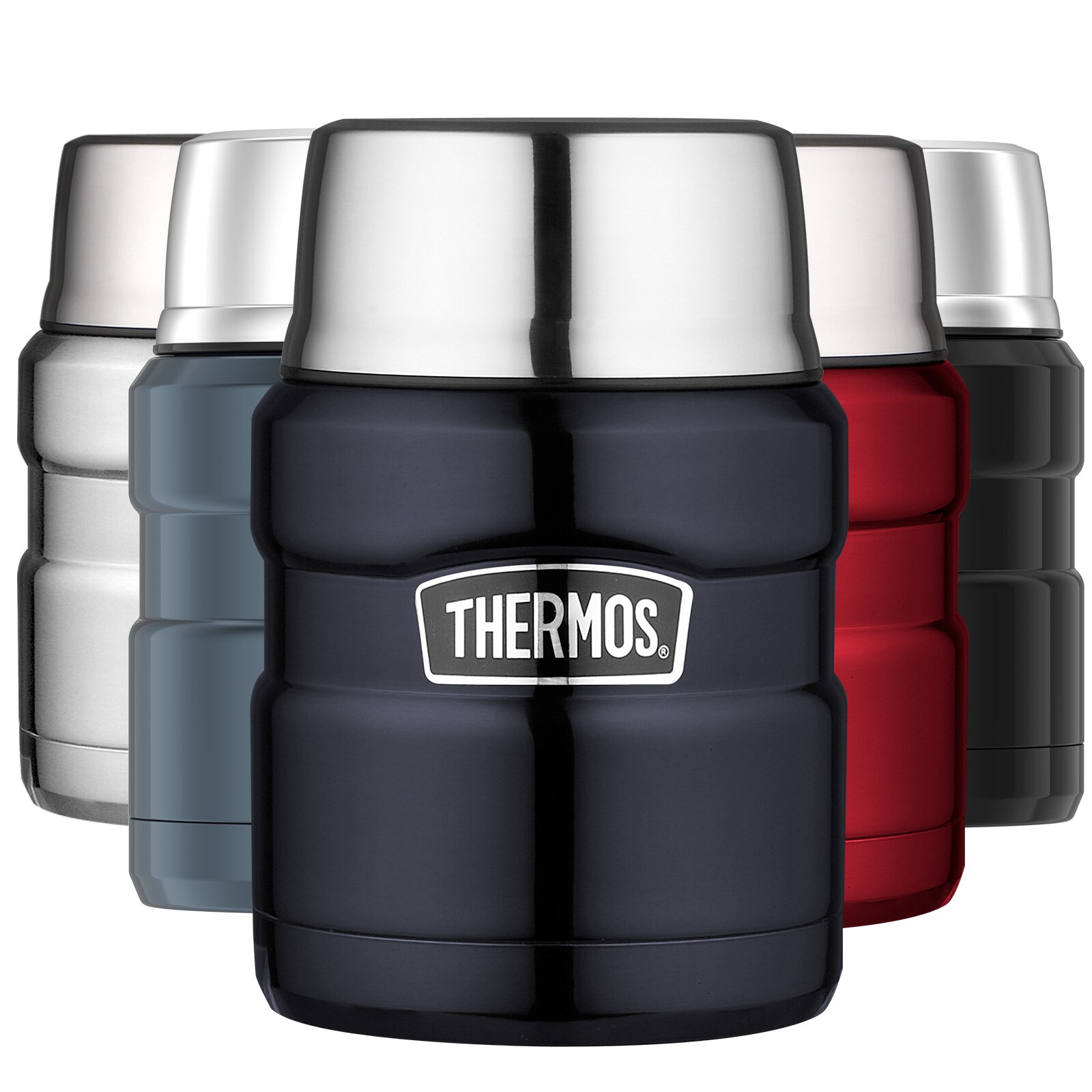 THERMOS Food Container King 0,47 L Thermo Beh&auml;lter Isolierbeh&auml;lter Essenbeh&auml;lter Farbe: Stainless steel mat - Bild 1