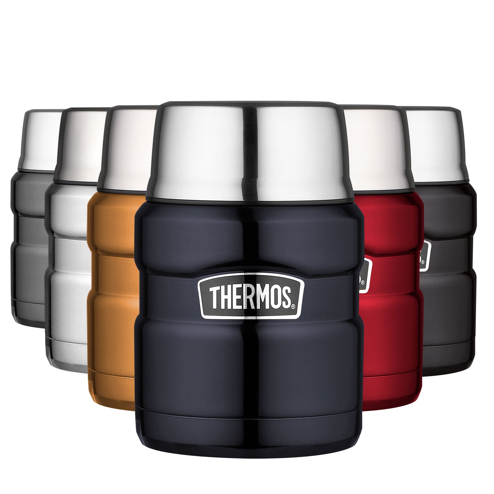 THERMOS Food Container King 0,47 L Thermo Behälter Isolierbehälter Essenbehälter Farbe: Stainless steel mat