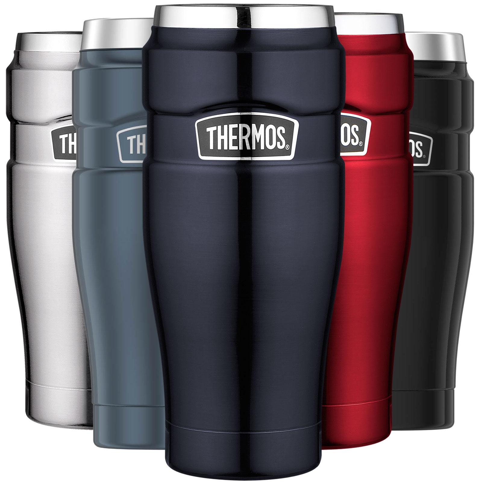 THERMOS Becher 0,47L Isolierbecher KFZ Auto Kaffee Camping Trinkbecher Edelstahl Farbe: Stainless steel mat - Bild 1