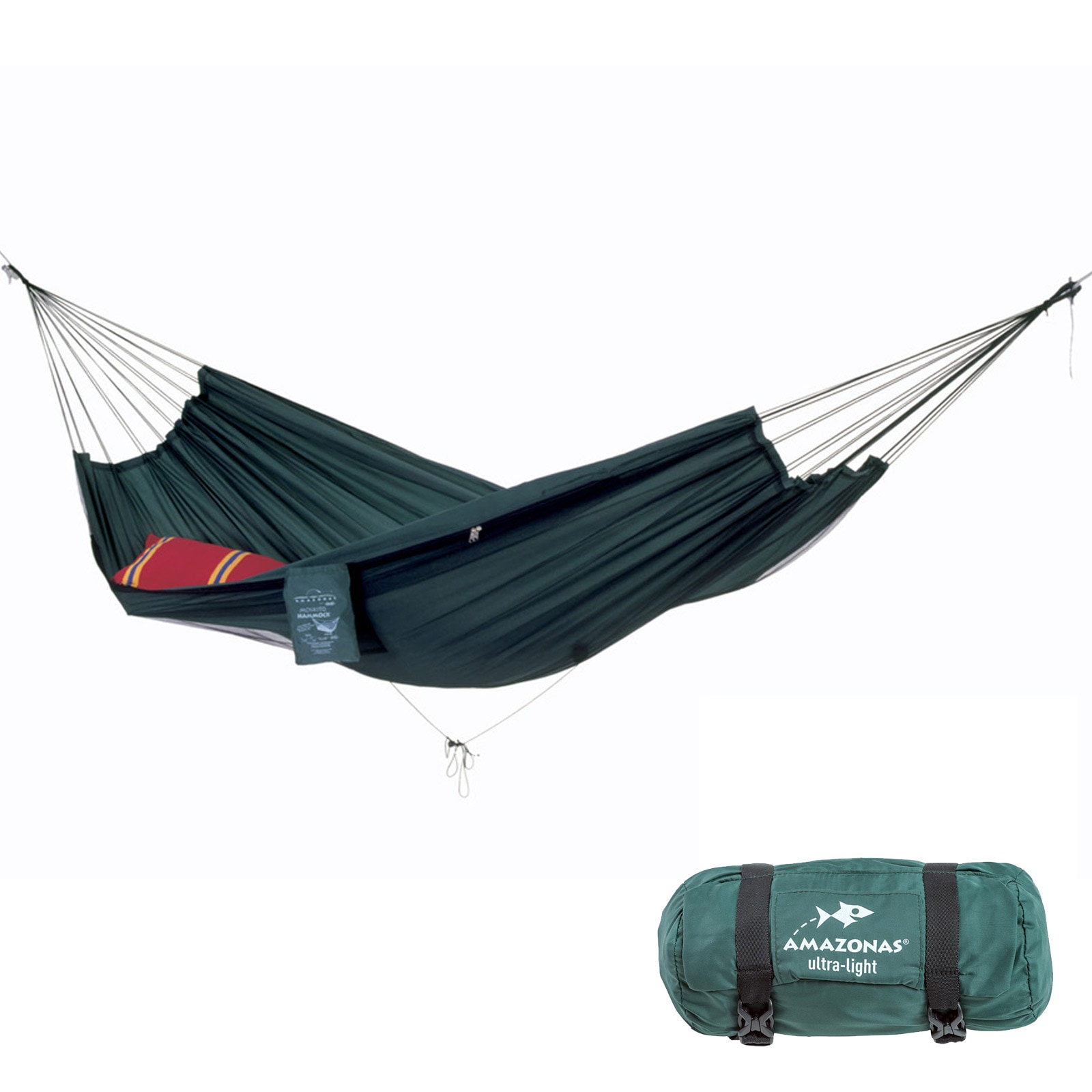 AMAZONAS Moskito Traveller Reise H&auml;ngematte Camping Tropen Netz Garten Leicht - Bild 1