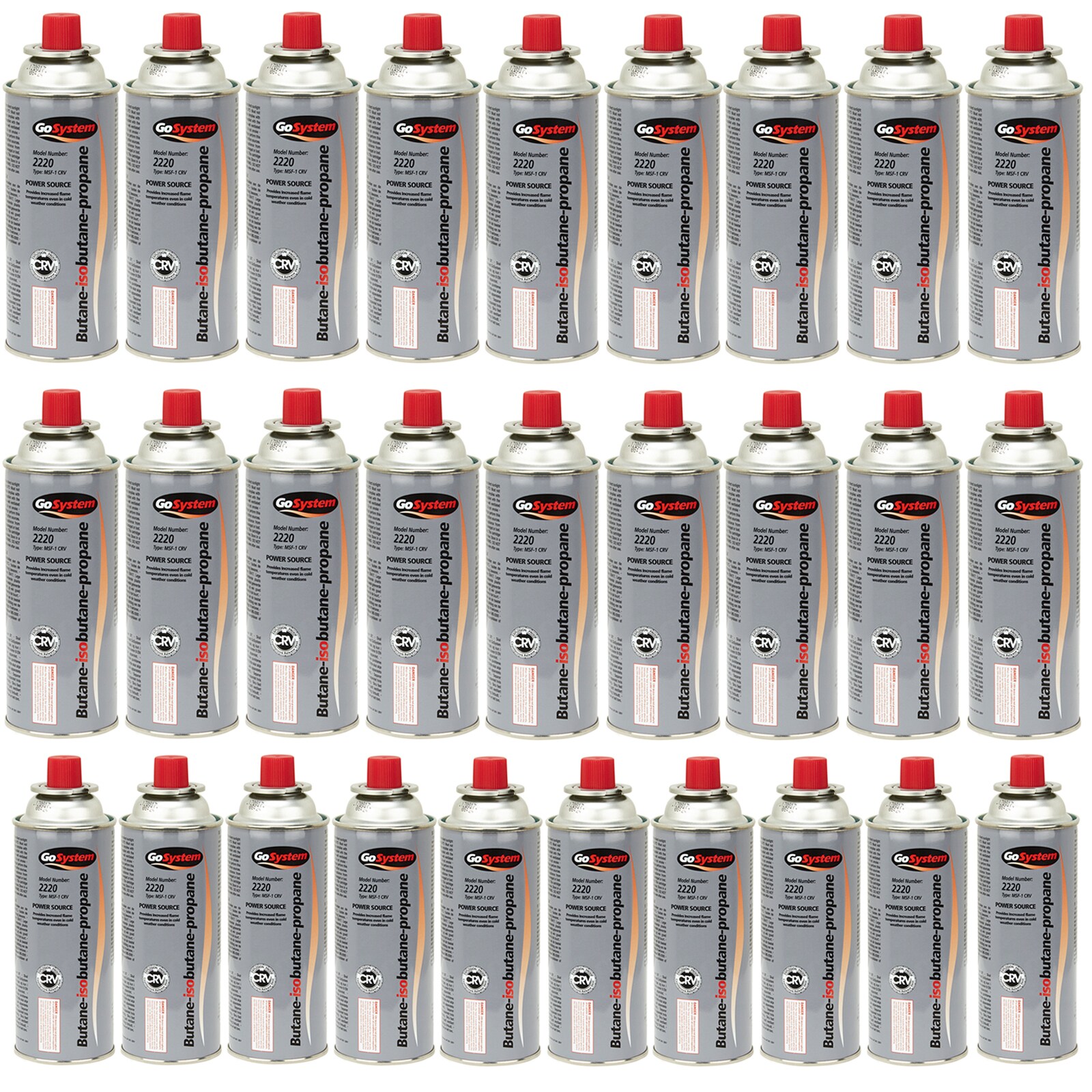 28 x GO SYSTEM Ventil Gas Kartusche Camping Kocher Brenner Butan/Propan 227 g - Bild 1