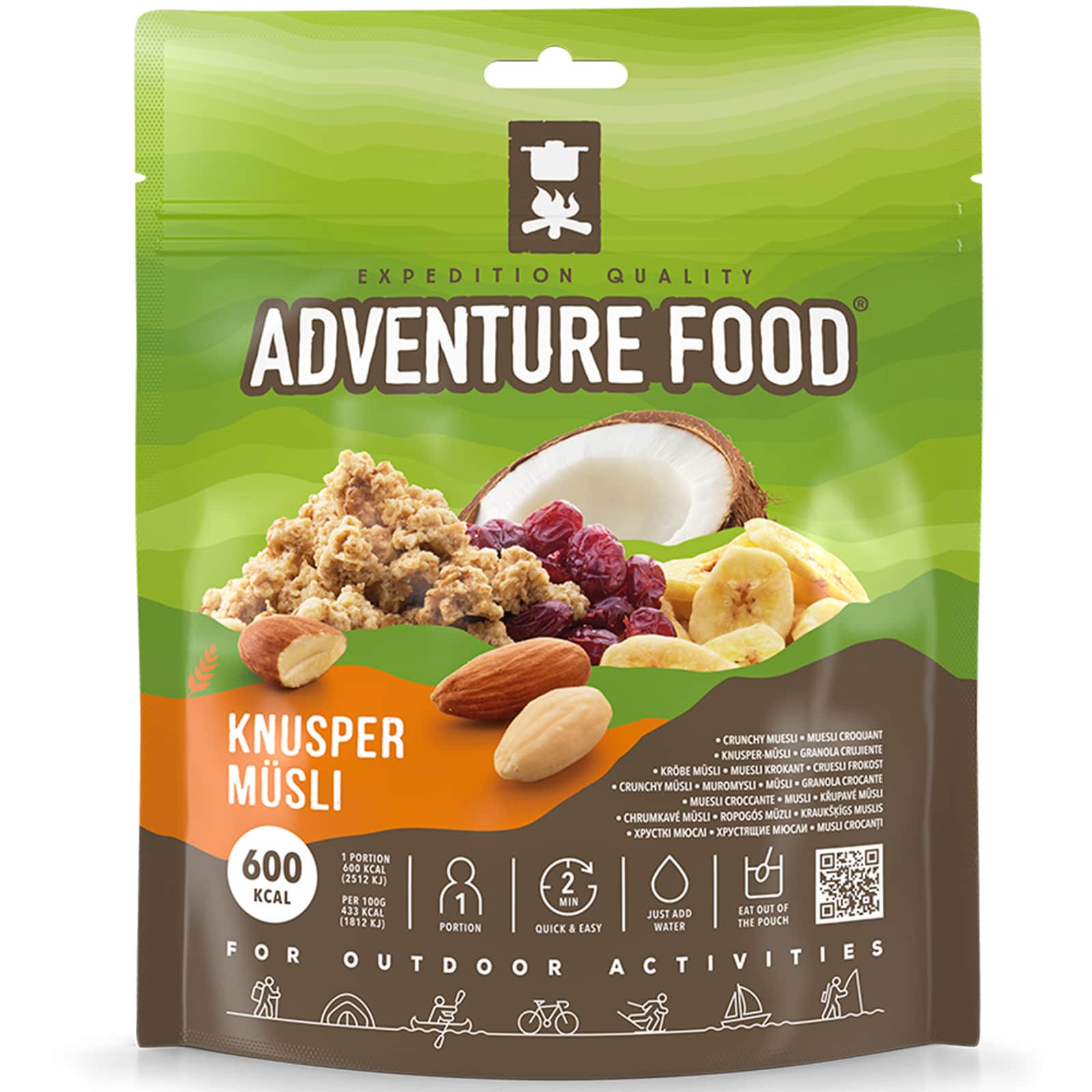 ADVENTURE FOOD Knusper M&uuml;sli - Outdoor Mahlzeit Fr&uuml;hst&uuml;ck Trekking Essen Nahrung - Bild 1