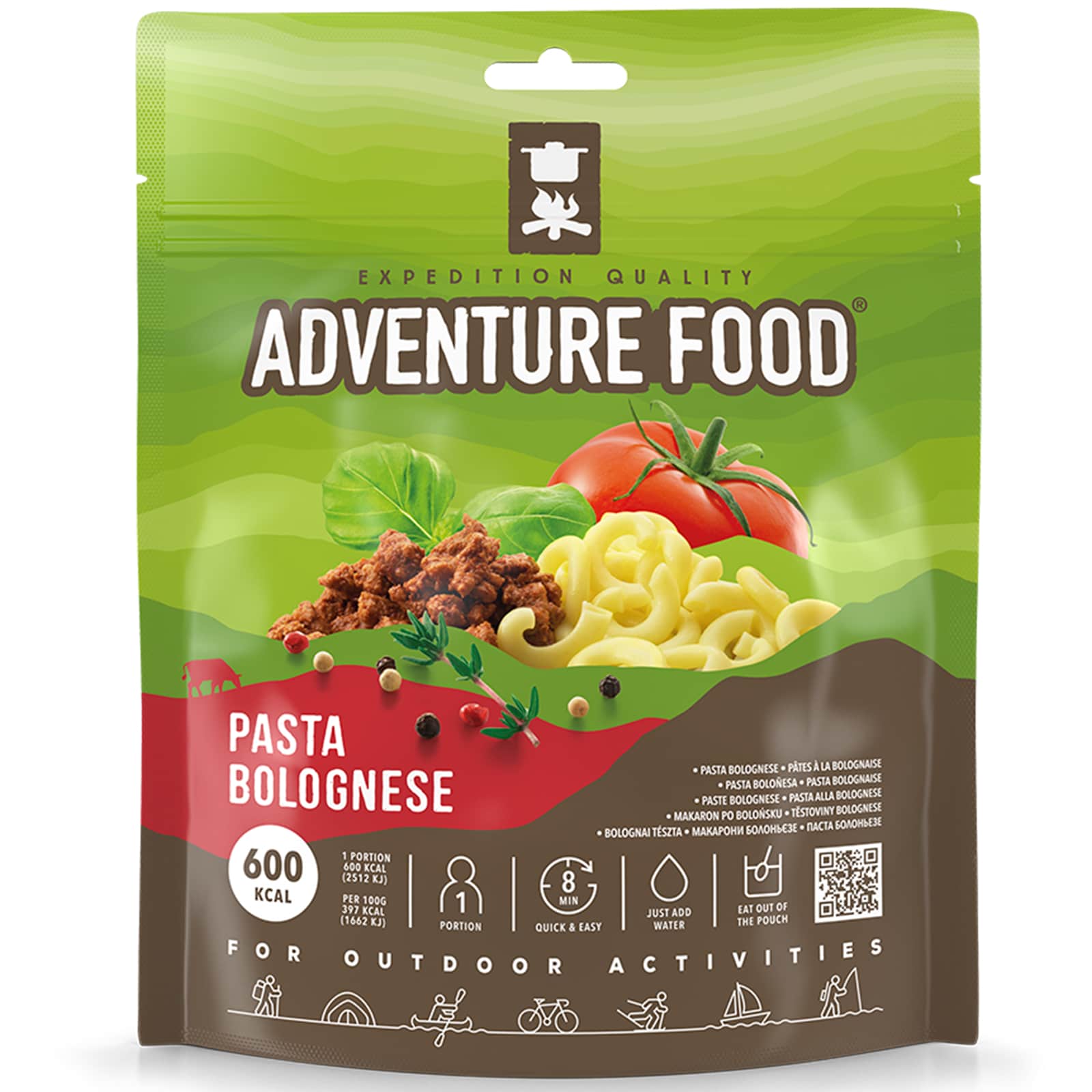 ADVENTURE FOOD Pasta Bolognese Outdoor Mahlzeit Trekking Essen Nudeln Nahrung - Bild 1
