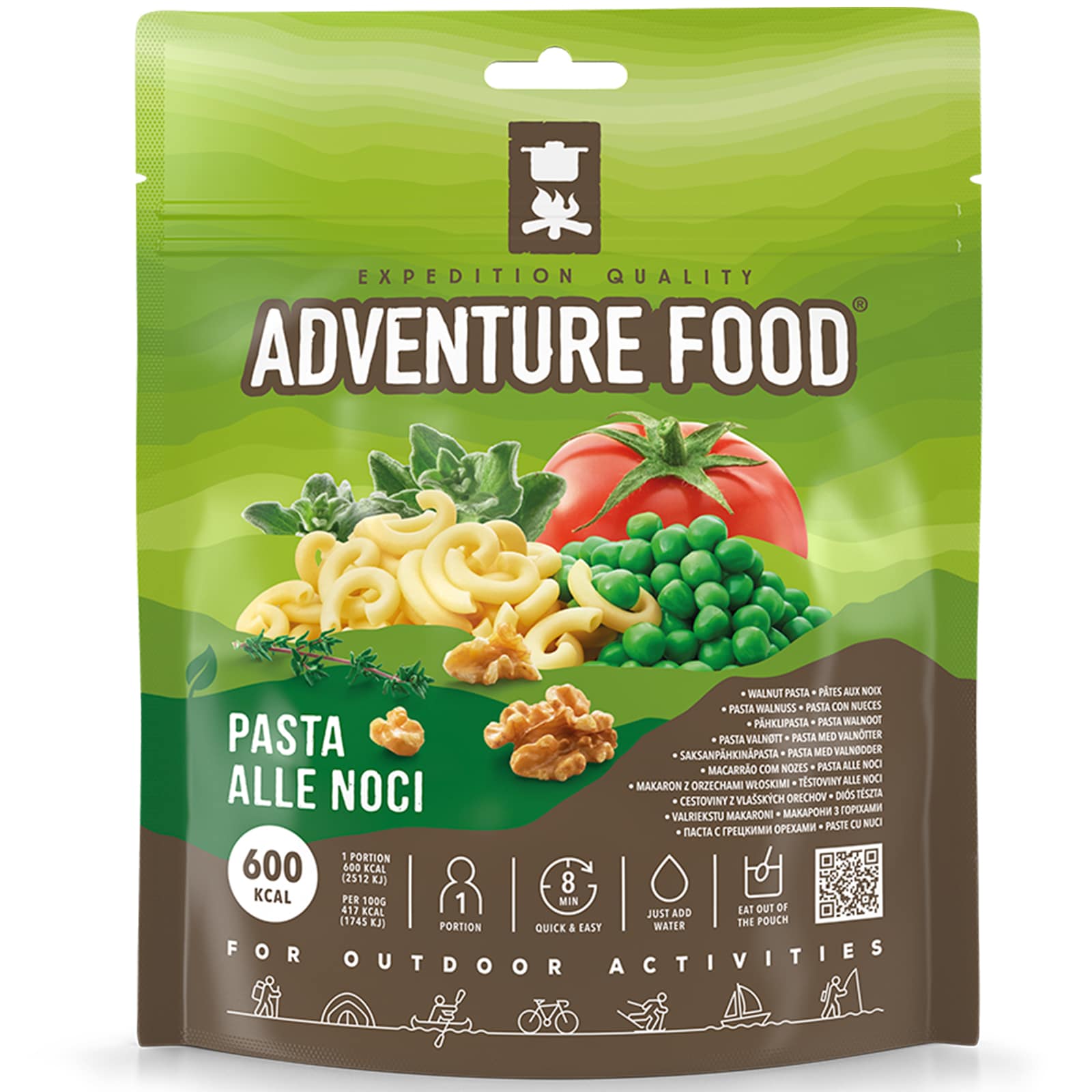 ADVENTURE FOOD Pasta Noci Trekking Mahlzeit Outdoor Essen Nahrung Vegetarisch - Bild 1
