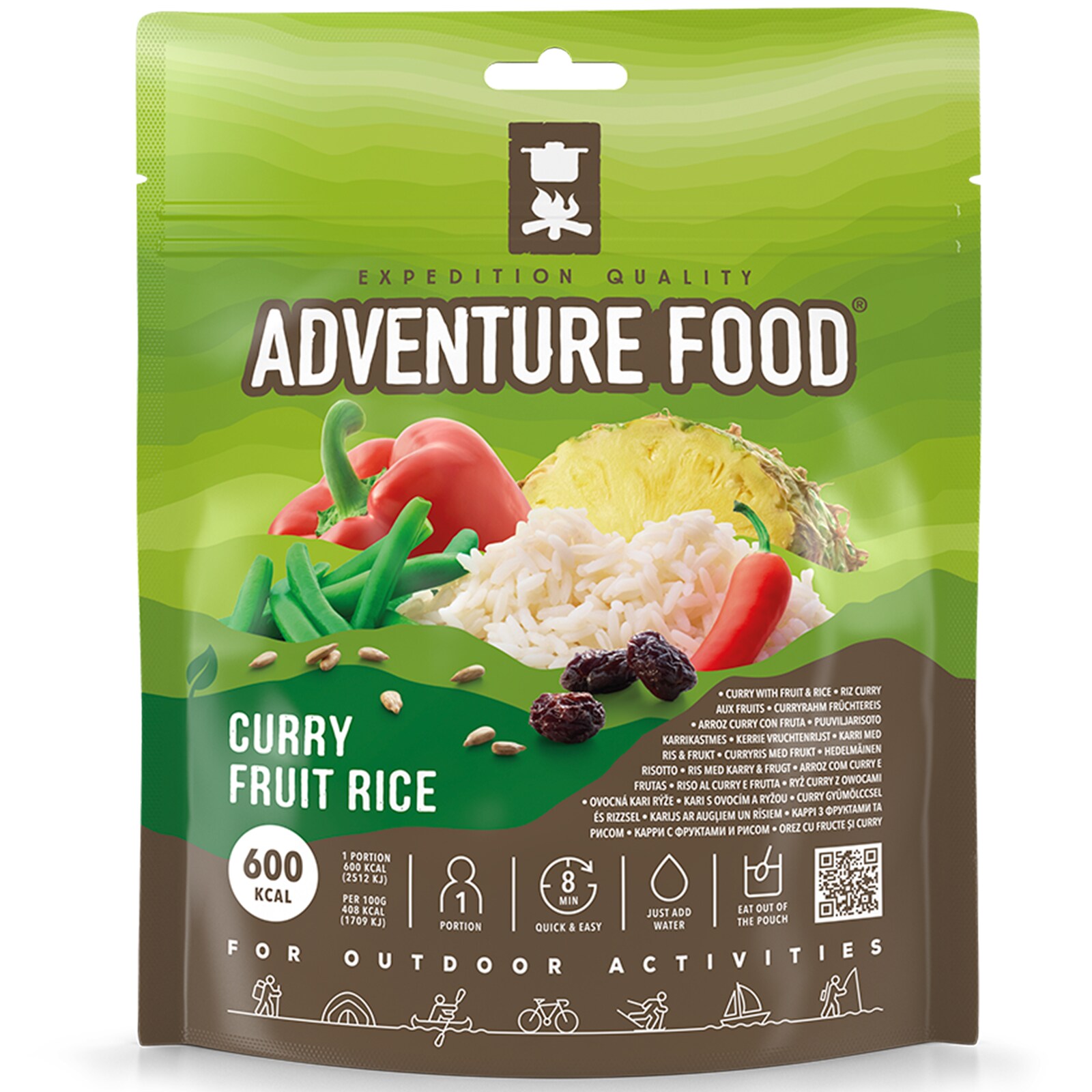 ADVENTURE FOOD Curry Reis Trekking Mahlzeit Outdoor Essen Nahrung Vegetarisch - Bild 1