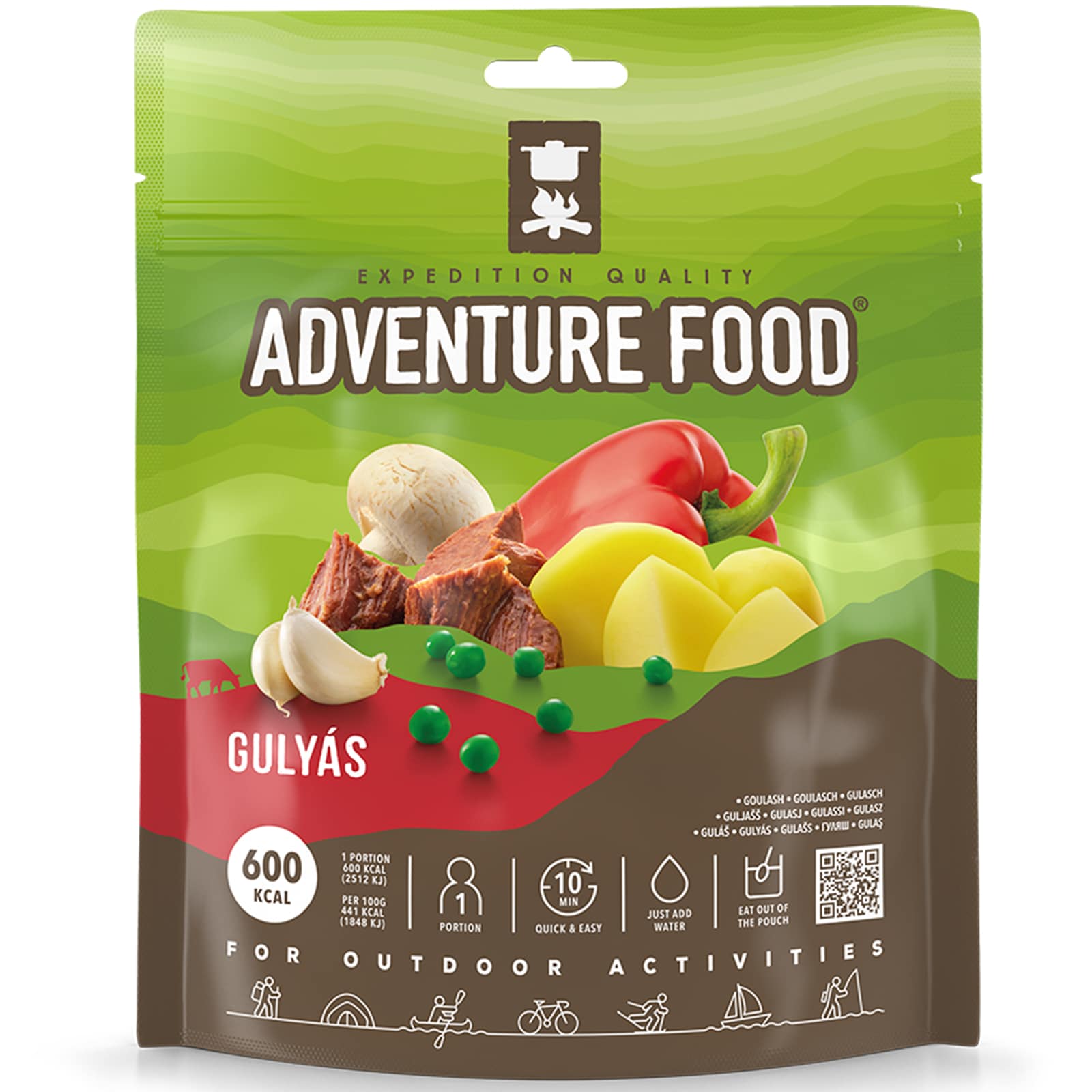 ADVENTURE FOOD Gulyas Outdoor Mahlzeit Trekking Gulasch Essen Not Ration Nahrung - Bild 1