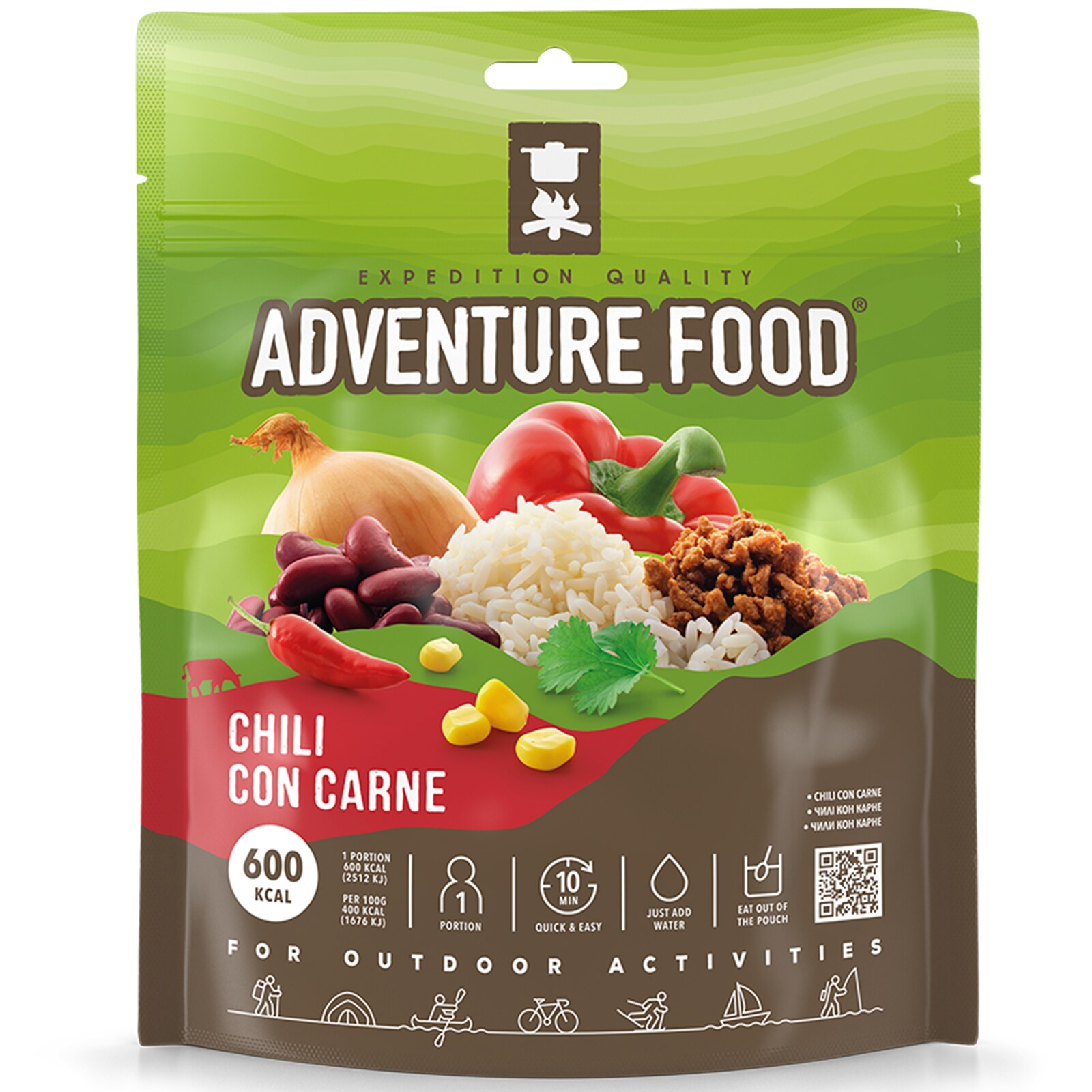 ADVENTURE FOOD Chili Con Carne Outdoor Mahlzeit Trekking Reis Essen Not Nahrung - Bild 1