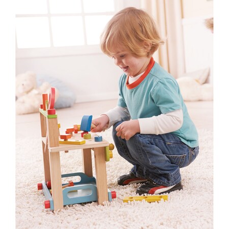 EVEREARTH Kinder Werkbank Spiel Werkstatt Tisch Spielzeug Werkzeug Bank FSC  Holz online kaufen bei Netto