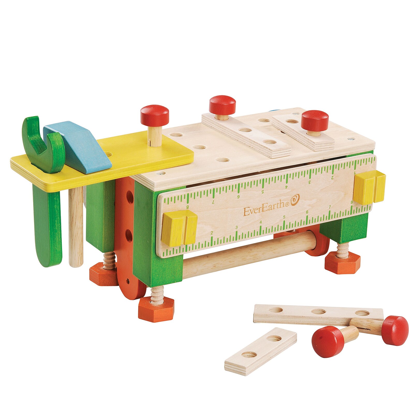 EVEREARTH Kinder Werkzeug Kasten & Werkbank Spiel Werkstatt Tisch Spielzeug Holz - Bild 1