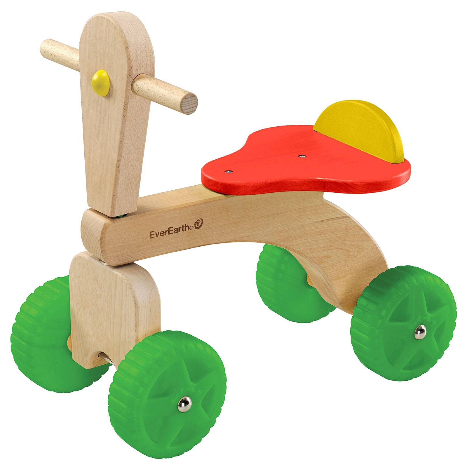 EVEREARTH Kinder Dreirad Roller Rutscher Lauf Lern Rad Hilfe Klein Bike FSC Holz - Bild 1