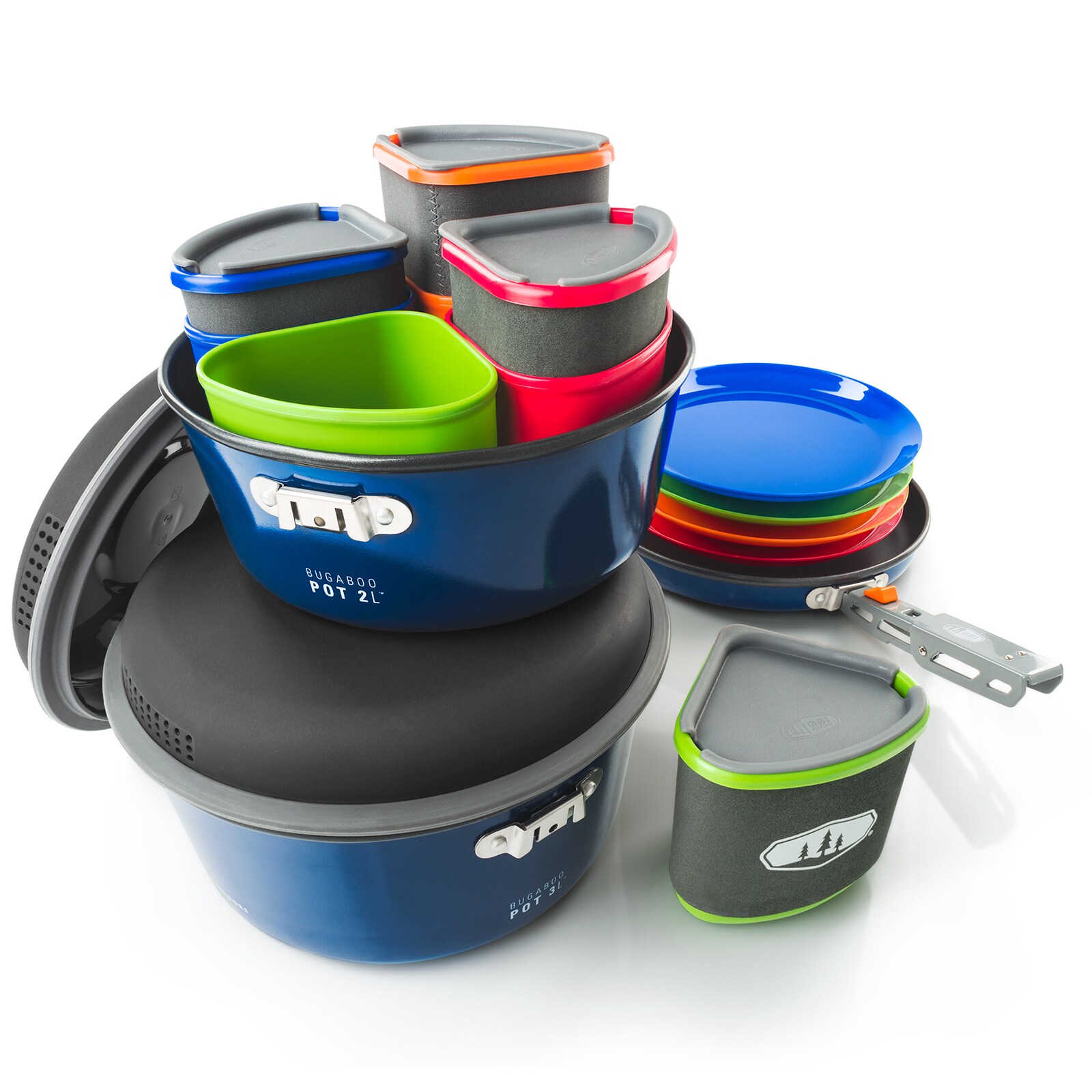 GSI Camping Koch Geschirr Set Bugaboo Topf Pfanne Outdoor K&uuml;che Stapelbar 23tlg - Bild 1