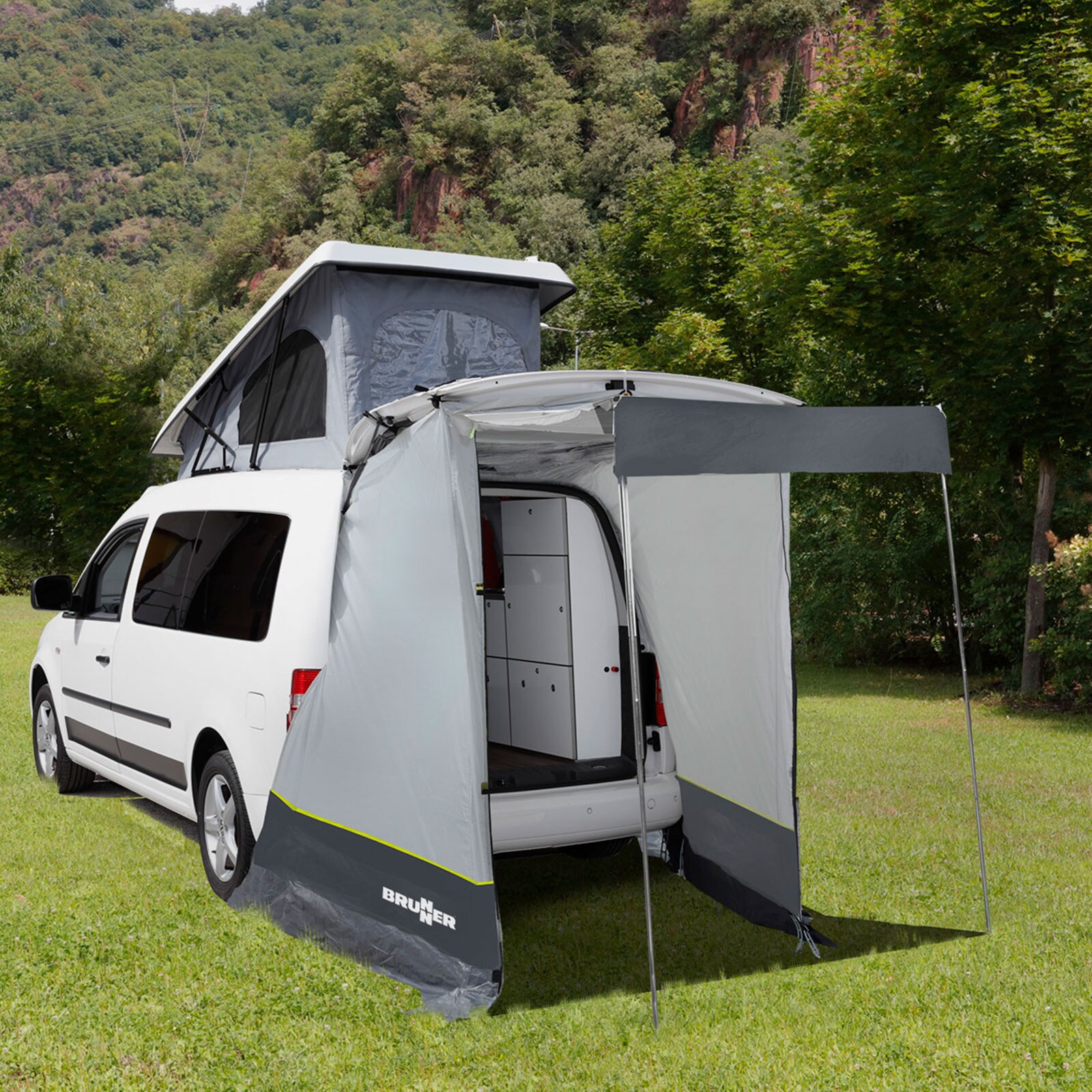 BRUNNER Heckzelt Pilote Caddy Mini Camper Bus Vor Zelt SUV Heck Klappe Camping | 08022068074931