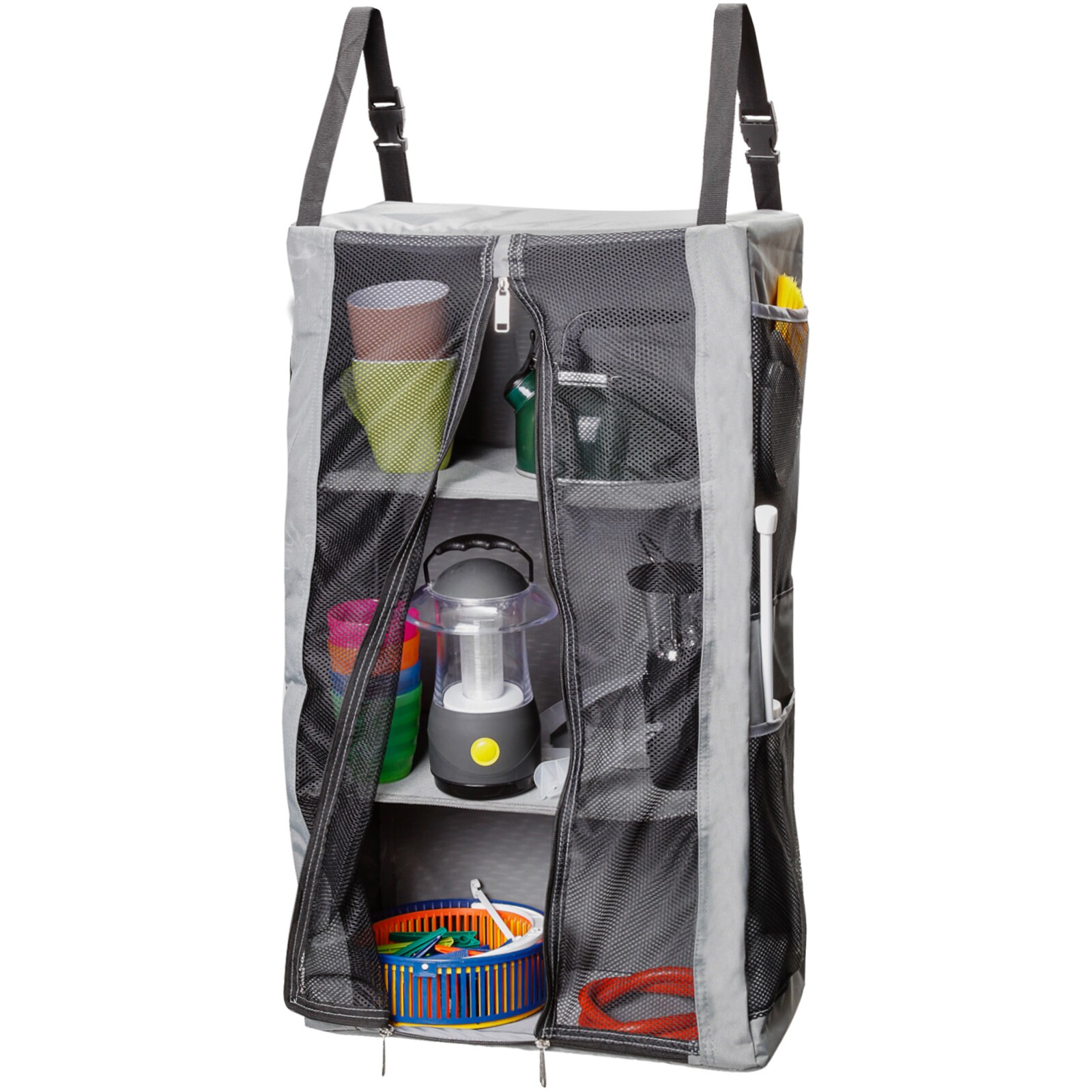 BRUNNER Hanky H&auml;ngeschrank 4Fach Vor Zelt Organizer Camping H&auml;nge Regal Mesh T&uuml;r - Bild 1