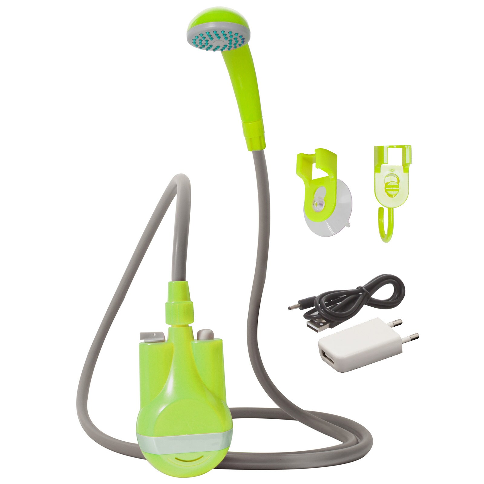 BRUNNER Outdoor Camping Dusche Akku Brause 4L Tauchpumpe 180 cm Schlauch 12V USB - Bild 1