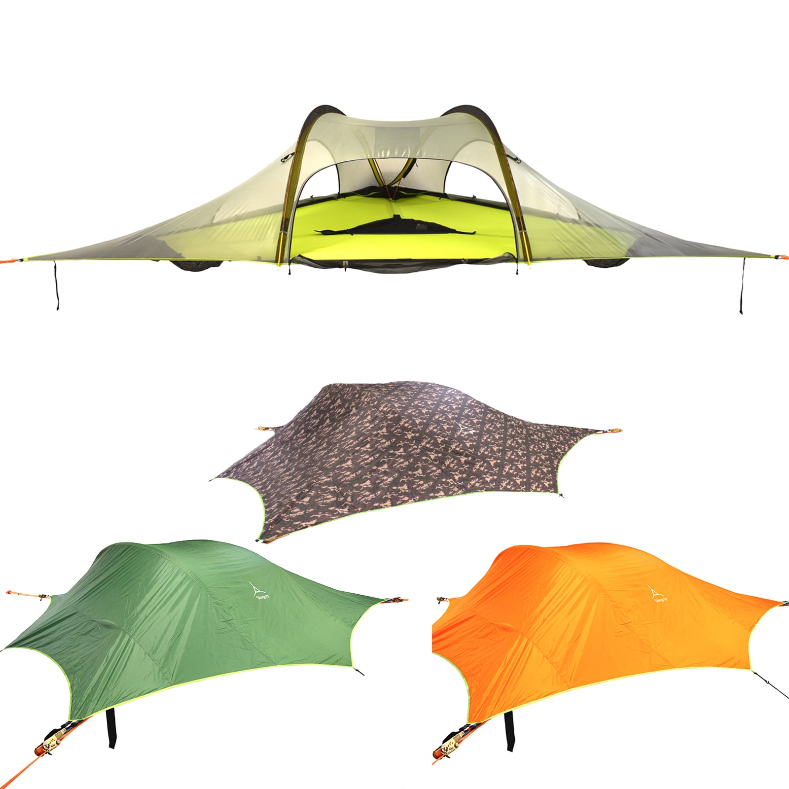 TENTSILE Baumzelt Stingray 3.0 Trekking 2-3 Personen Biwak Flug Zelt H&auml;nge Matte Farbe: Forest Green - Bild 1