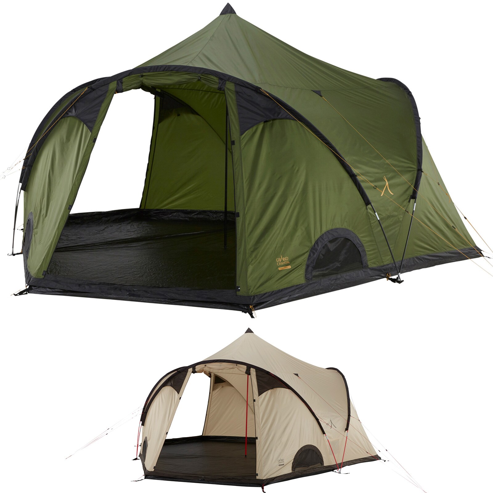 GRAND CANYON Black Knob 10 Personen Tepee Zelt Familien Gruppen Zelt Tipi Wigwam Farbe: Capulet Olive | 05703384084400