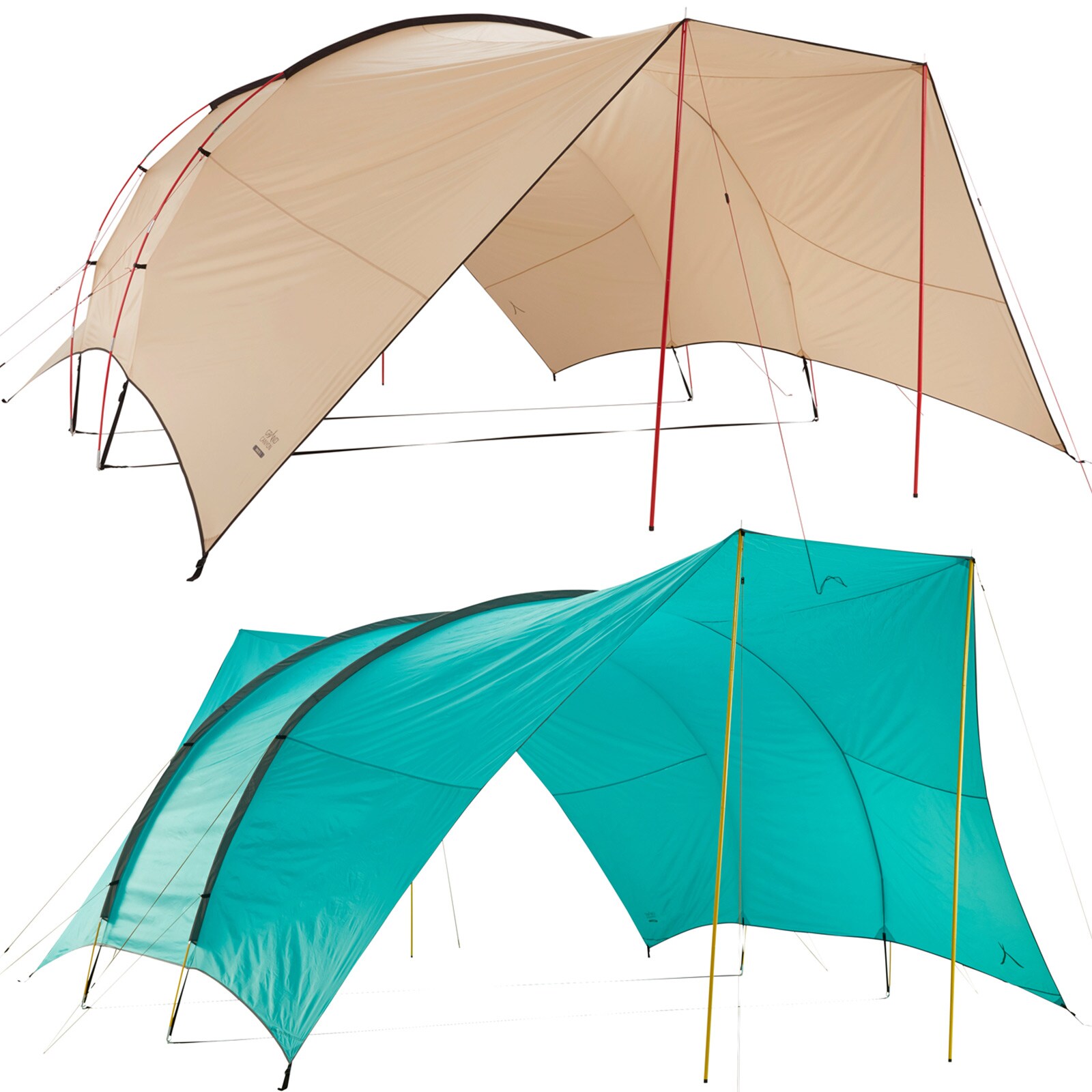 GRAND CANYON Pavillon Tarp Tahuta Shelter 5 Sonnensegel Camping Bus Vorzelt 6x5m Farbe: Blue Grass | 05703384084448
