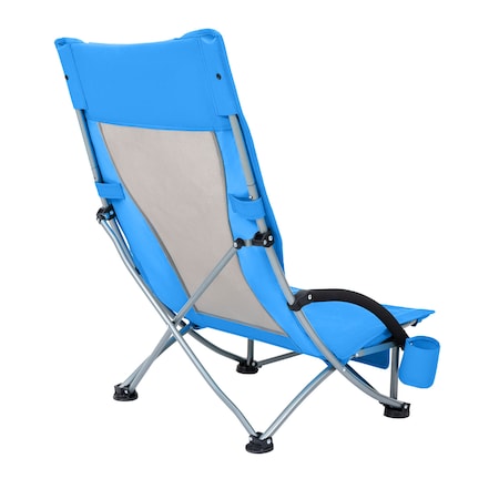 KINGCAMP Strand Liege Stuhl Hoch Lehne Camping Klapp Falt Sessel Niedrig  136 kg Farbe: Royal Blue online kaufen bei Netto