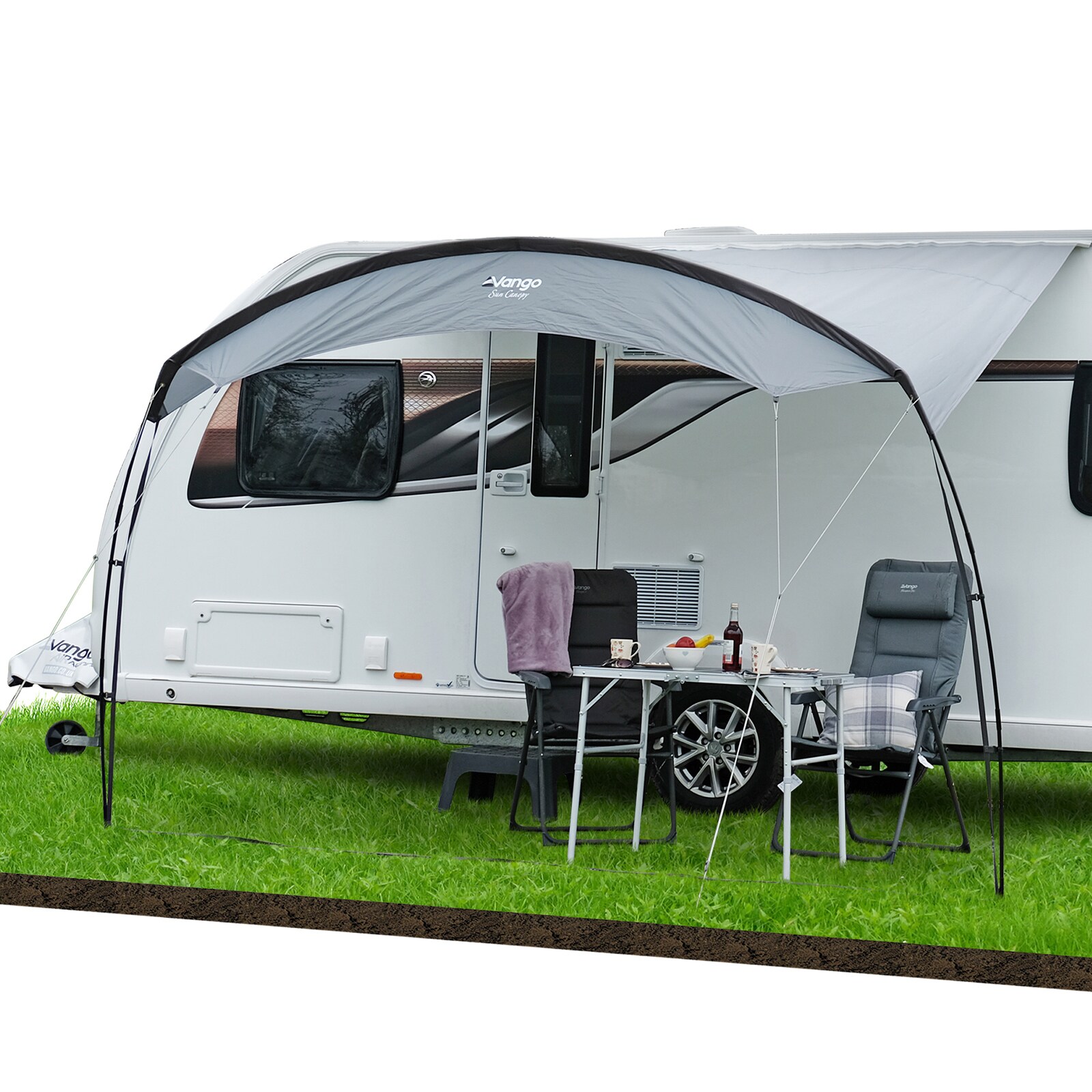 VANGO Caravan Poled Sun Markise Wohnmobil Van Bus Sonnensegel Vordach Keder 3 m - Bild 1