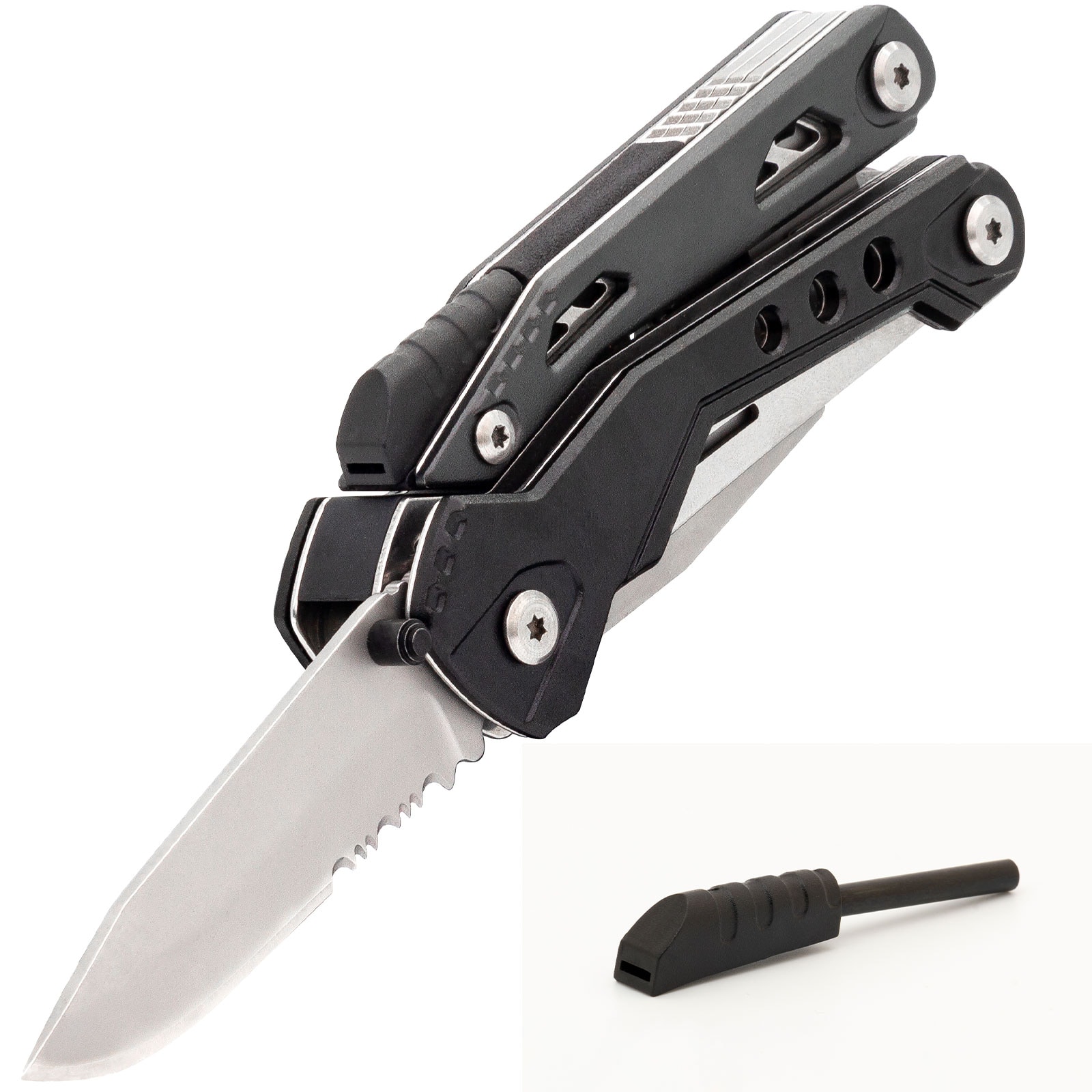 TRUE UTILITY Multi Tool Fireranger Feuerstarter Taschen Messer Klappmesser Zange - Bild 1