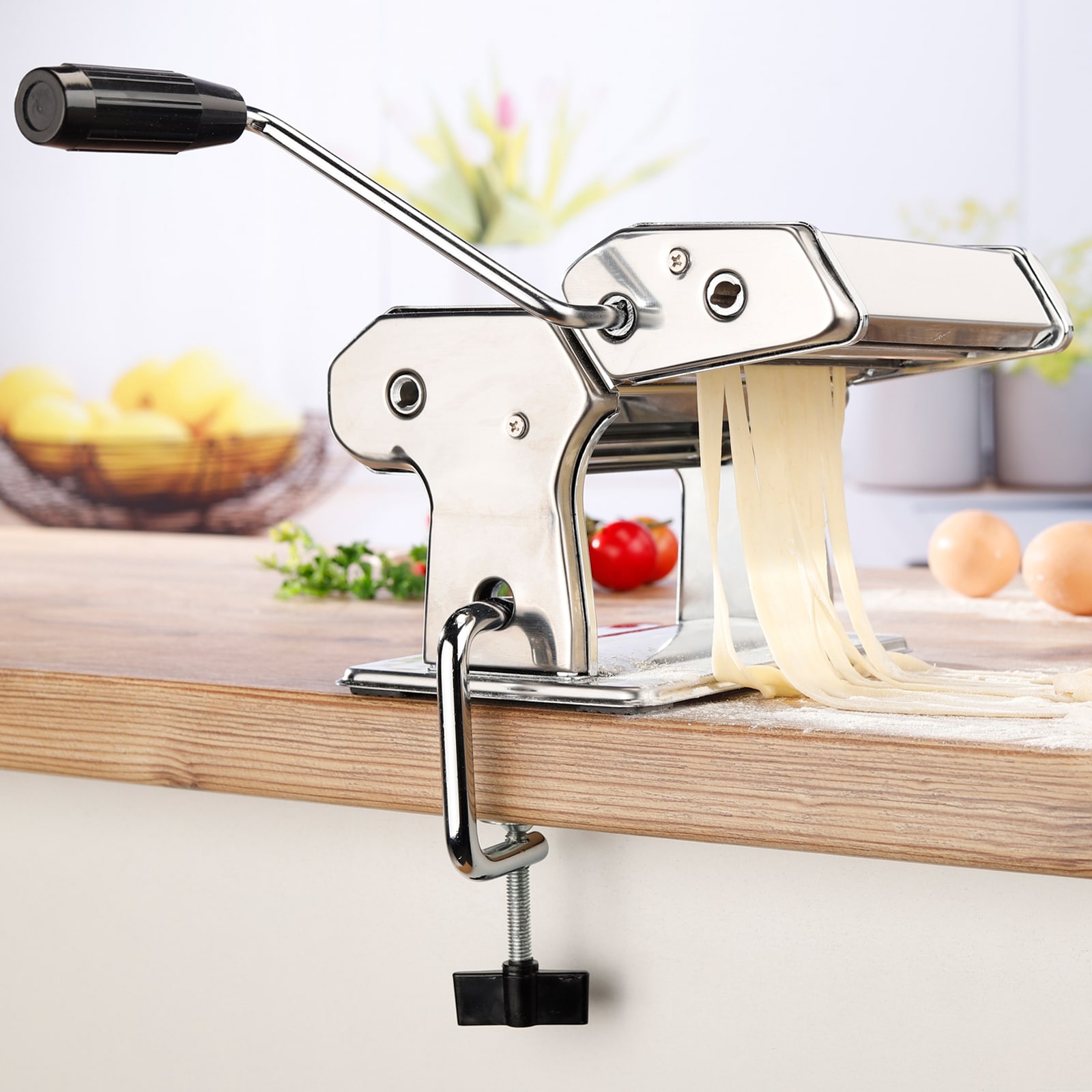 Mechanische Nudelmaschine Pasta Maker Teig Maschine Lasagne Aufsatz Verstellbar