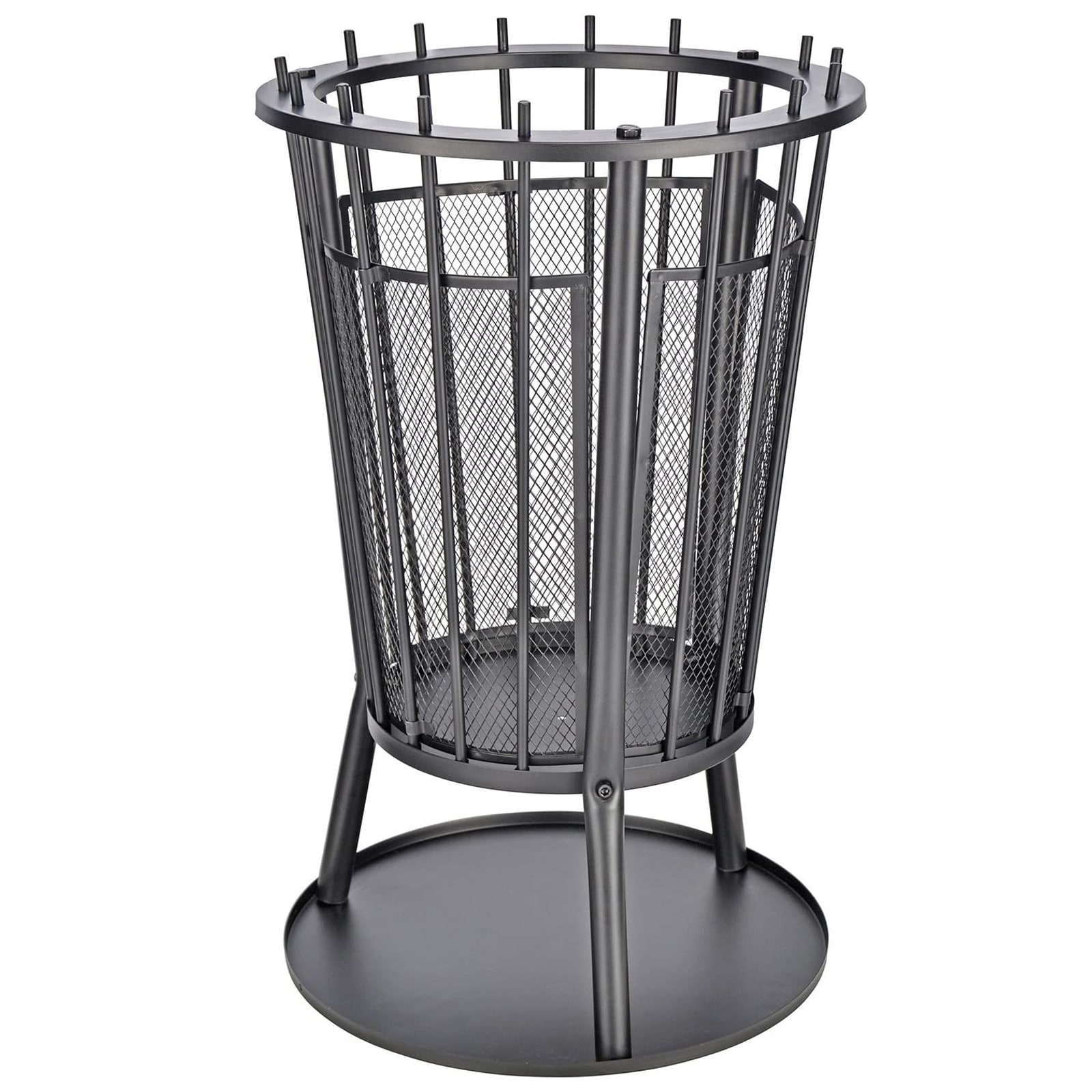 HI Feuerkorb Metall Funkenschutz Grill Feuer Schale Stelle Terrassen Ofen - Bild 1