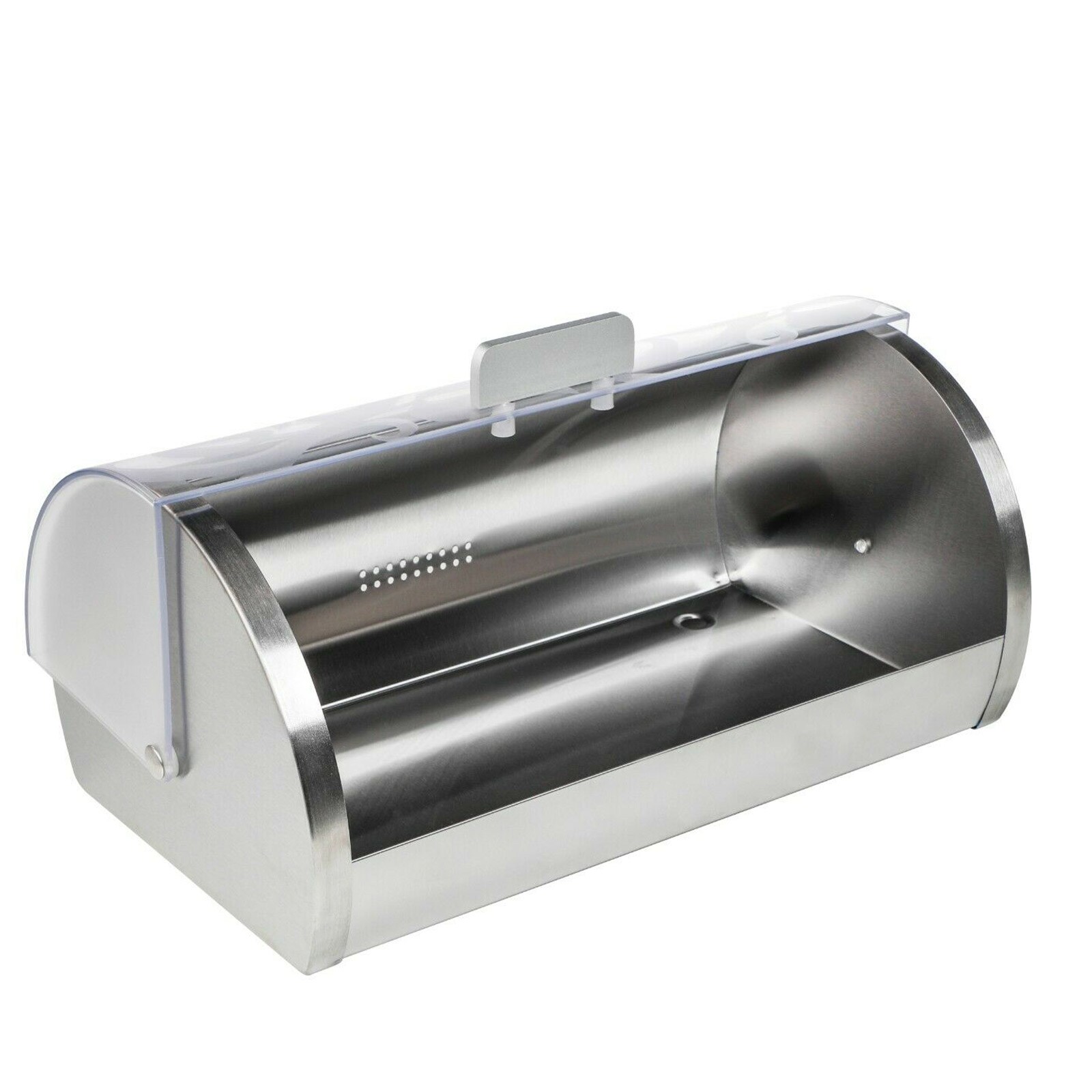 HI Edelstahl Rollbrotkasten Brot Kasten Behälter Kiste Brotbox Roll Deckel Groß