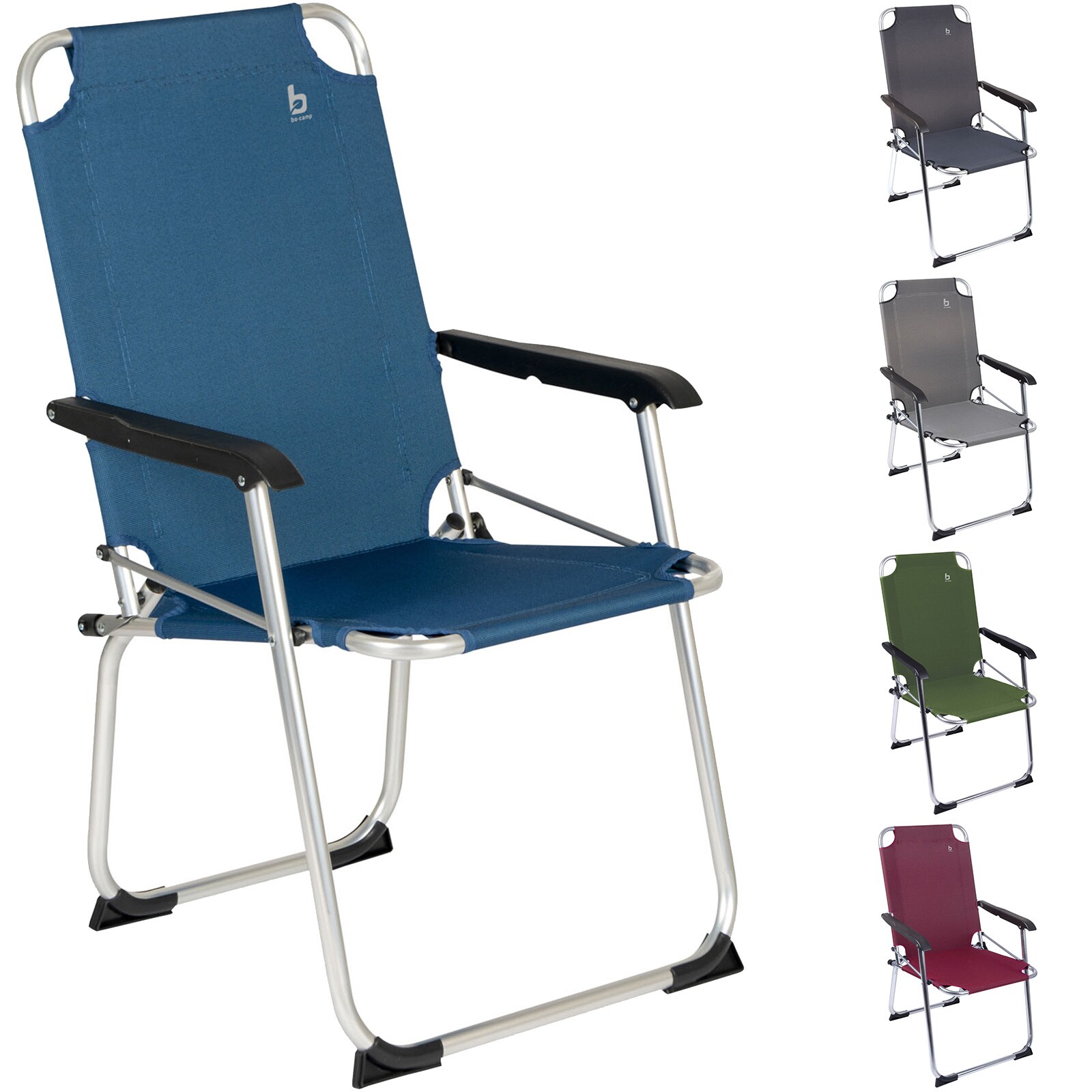 BO-CAMP Alu Klappstuhl Angelstuhl Anglerstuhl Camping Stuhl Klappsessel Faltbar Farbe: beige - Bild 1