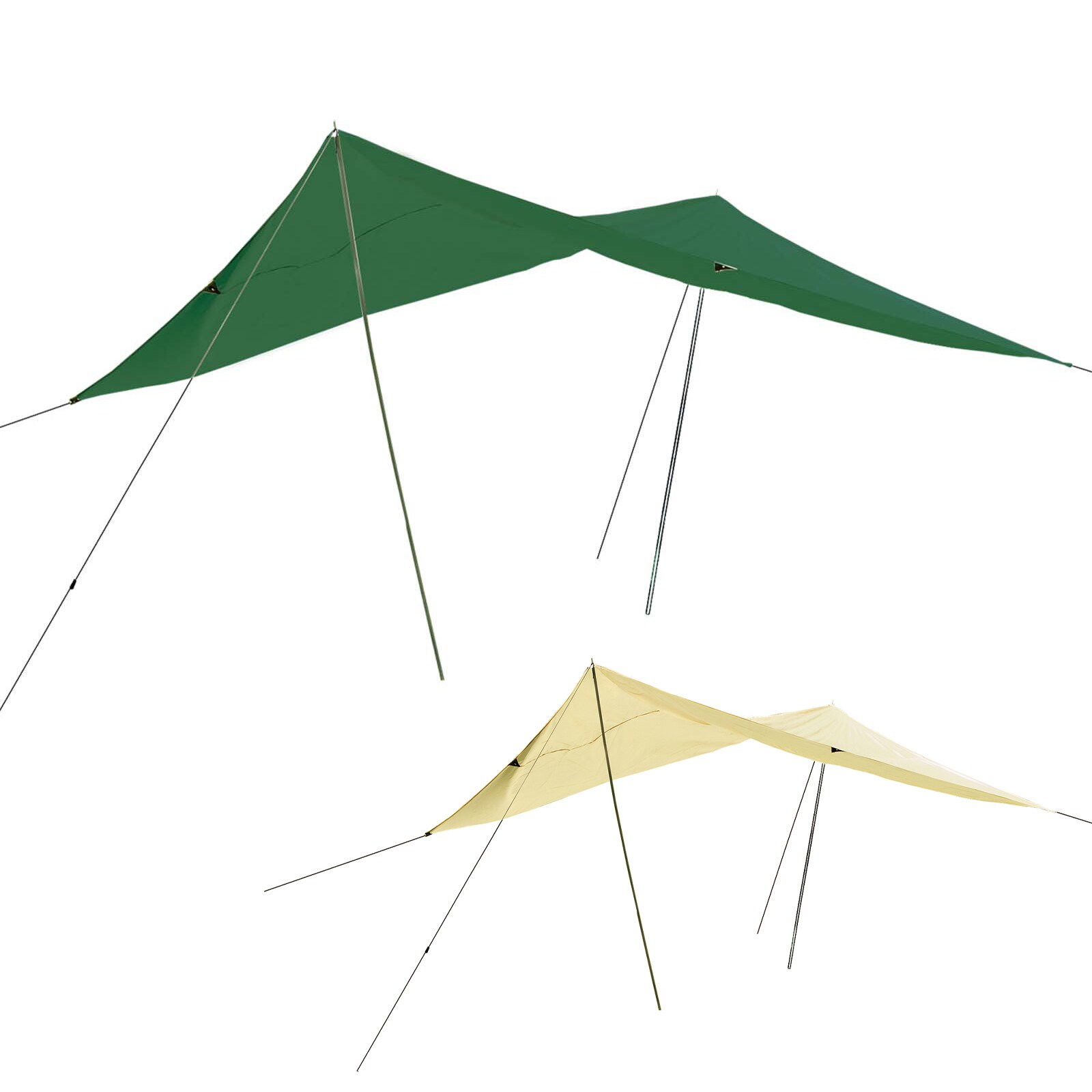 Tarp 3 x 4 m Sonnensegel Sonnenschutz Windschutz Strand Muschel UV-Schutz 30 Farbe: beige - Bild 1