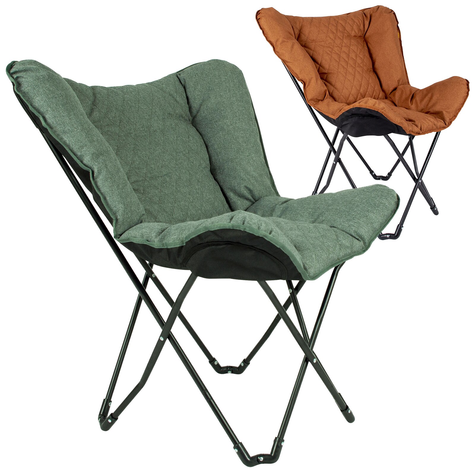 BO-CAMP Schmetterling Stuhl Himrod Camping Garten Lounge Stuhl Sessel Klappstuhl Farbe: Clay - Bild 1