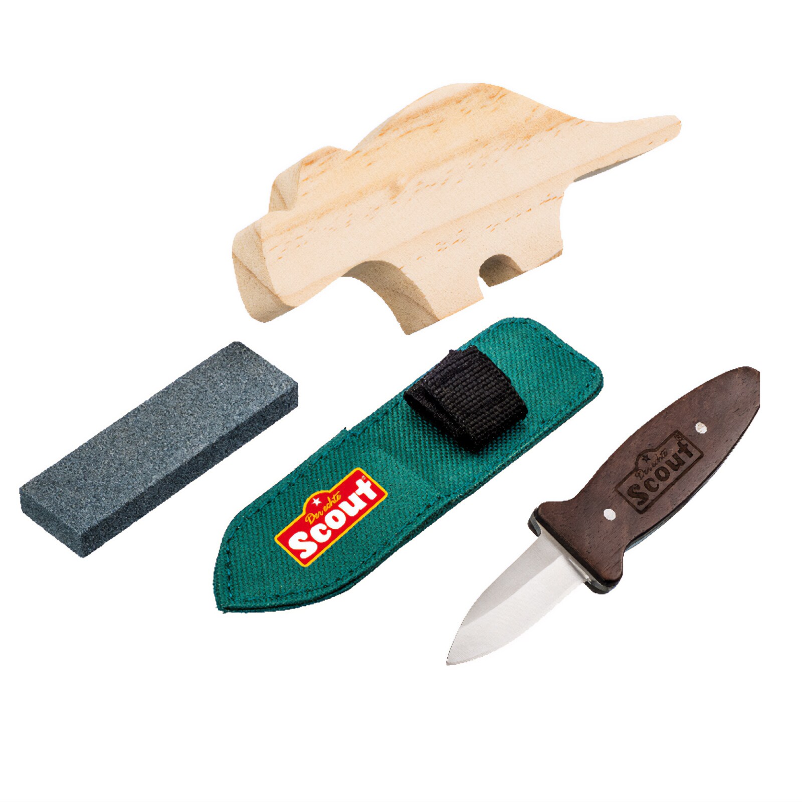 SCOUT Schnitzset  -Schnitzmesser - Kindermesser - Kinder Messer & Schleifstein ! - Bild 1