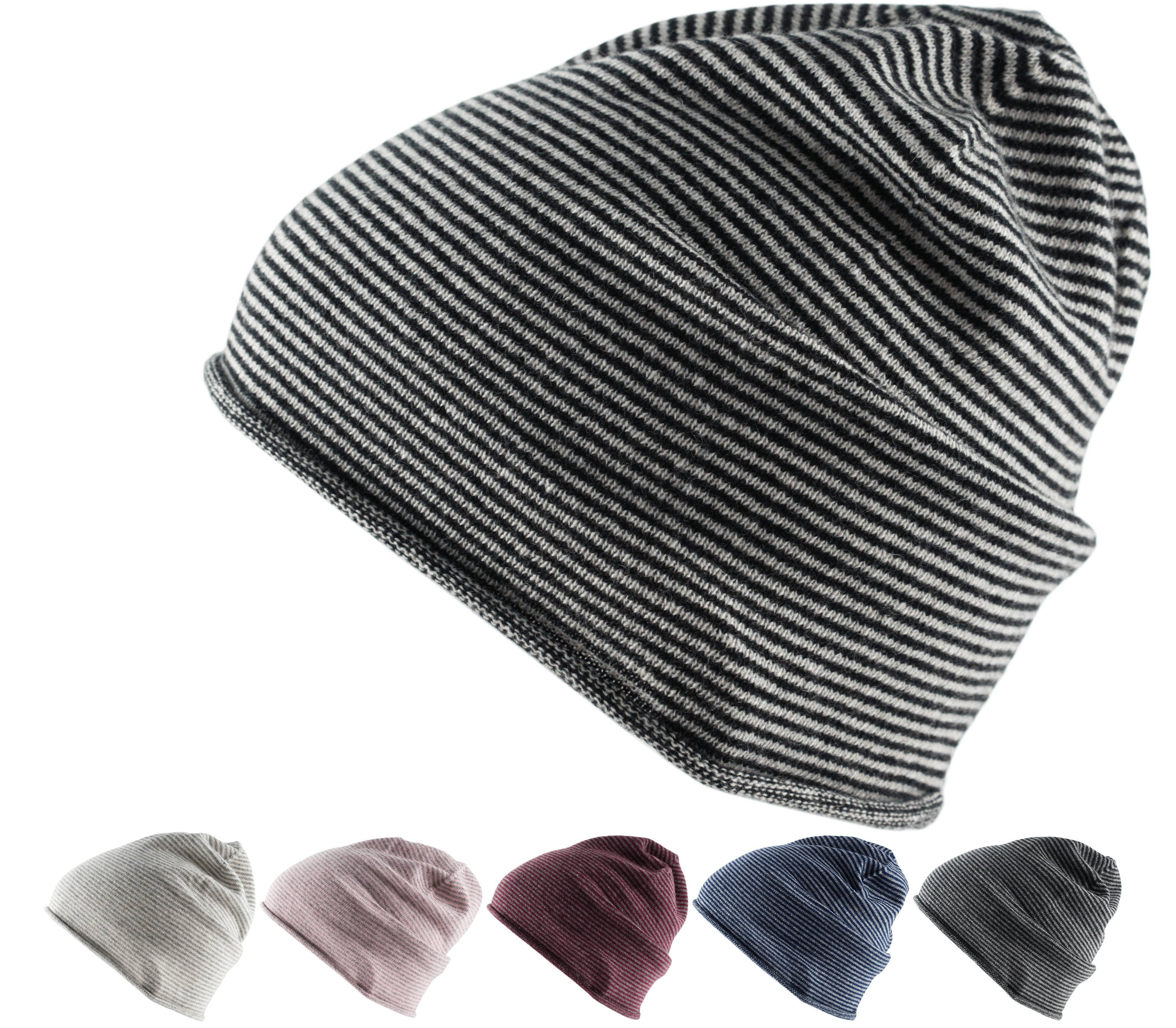 GOLDEN GOAT Barrow Strickm&uuml;tze Beanie Unisex 100 % Kaschmir M&uuml;tze Farbe: Birch/Dove Grey - Bild 1