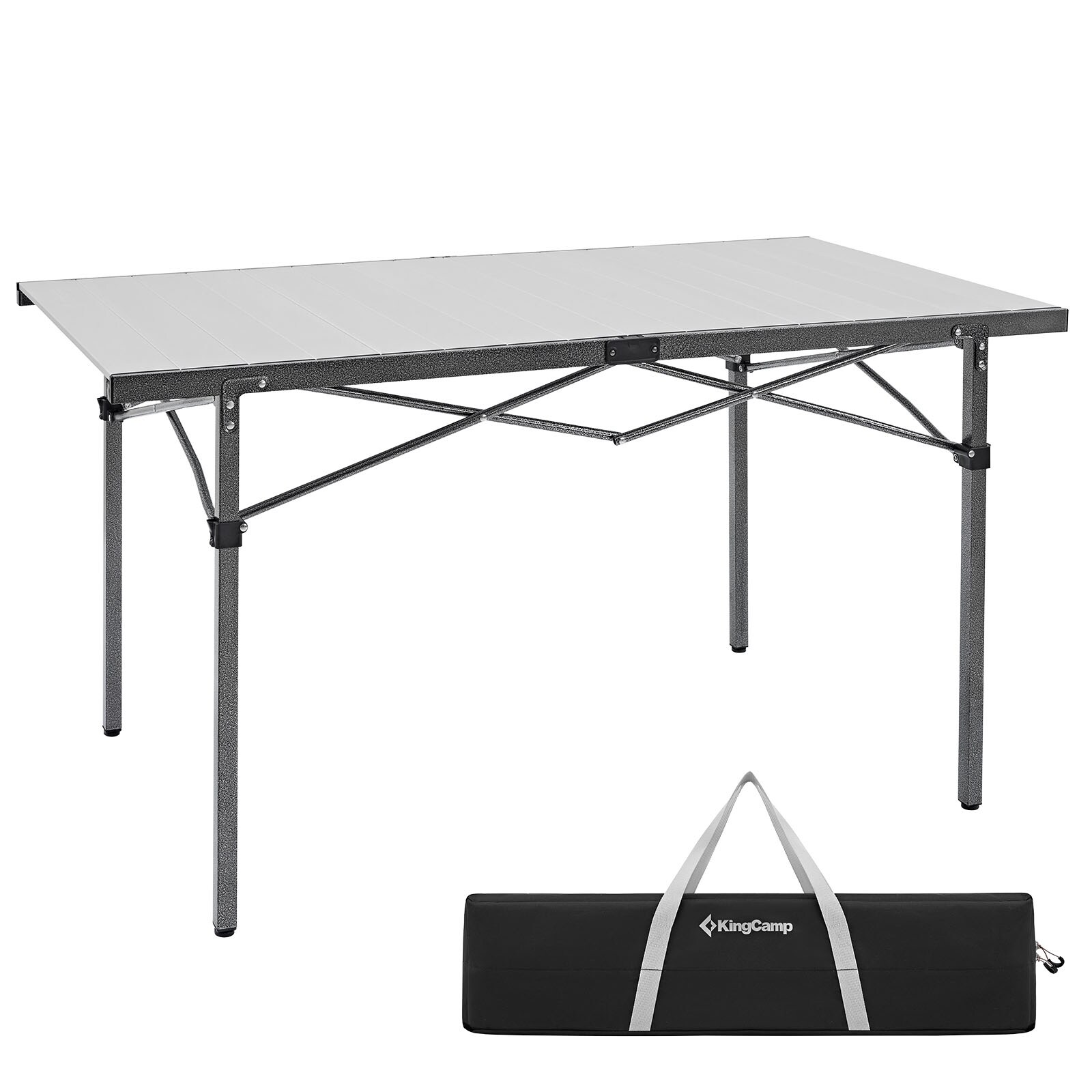 KINGCAMP Campingtisch Camping Rolltisch Klapptisch Garten Falttisch Alu 136x70cm | 06936876806832